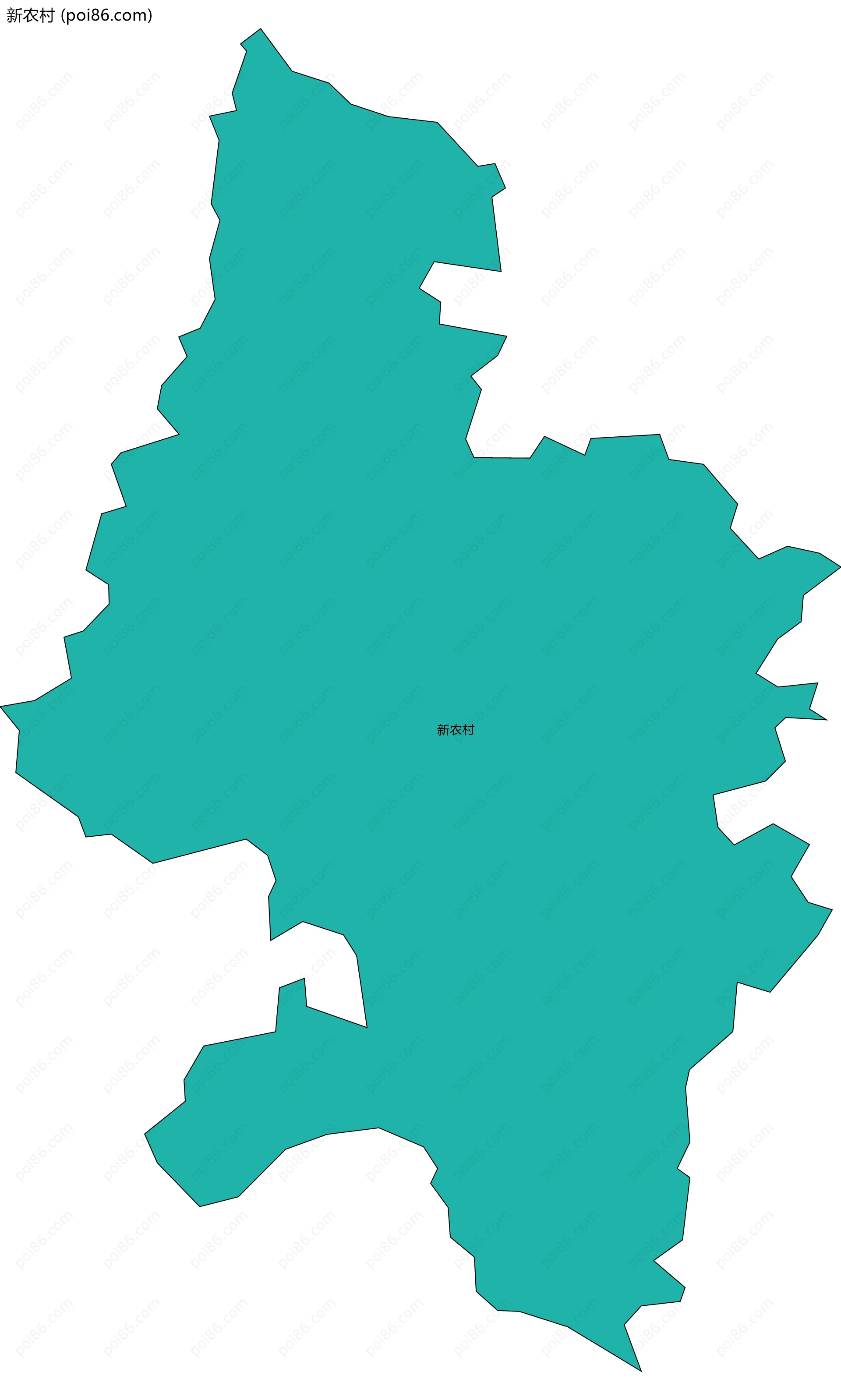 新农村边界地图