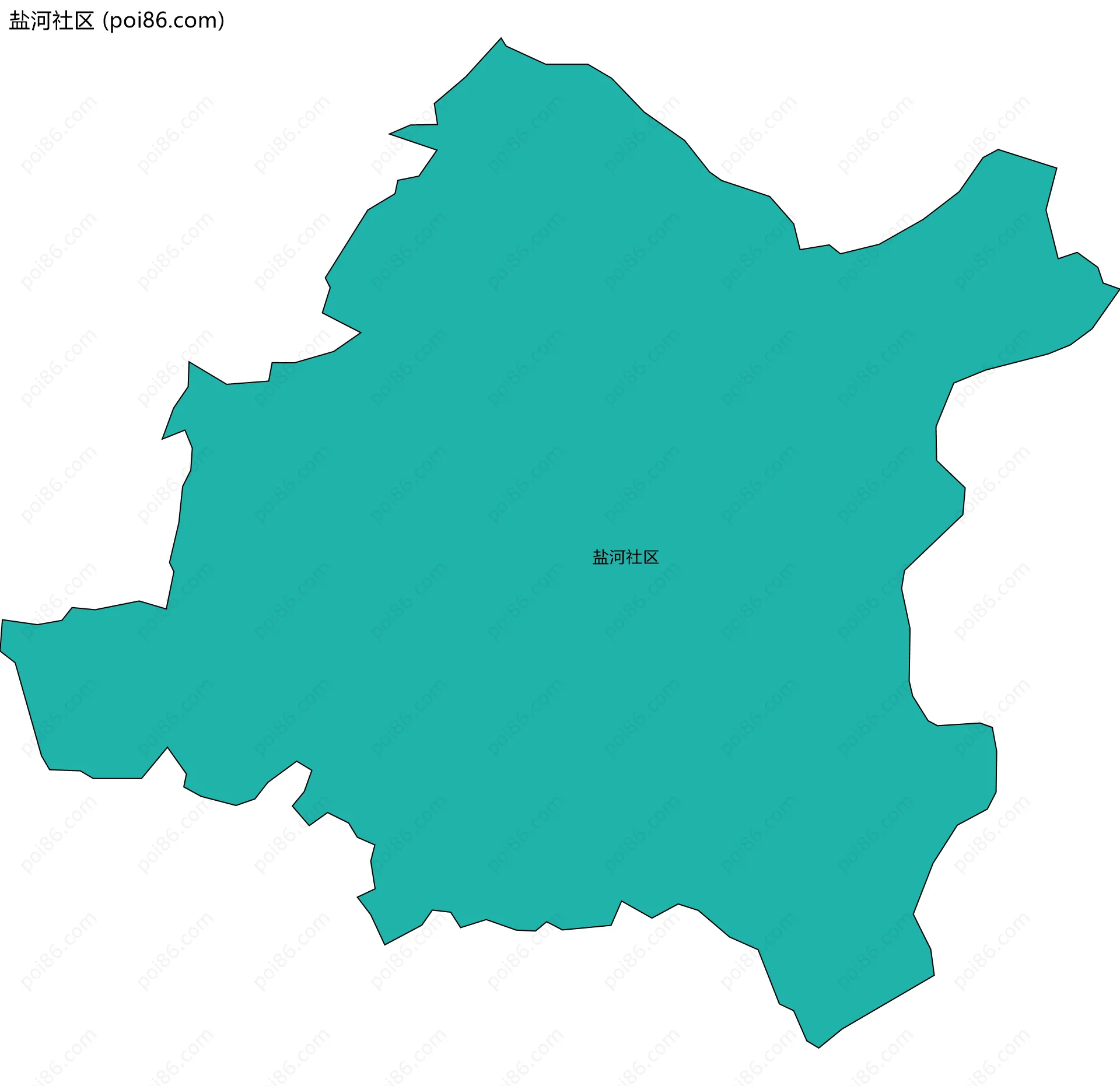 盐河社区边界地图