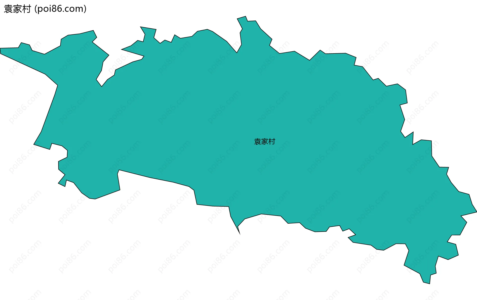 袁家村边界地图