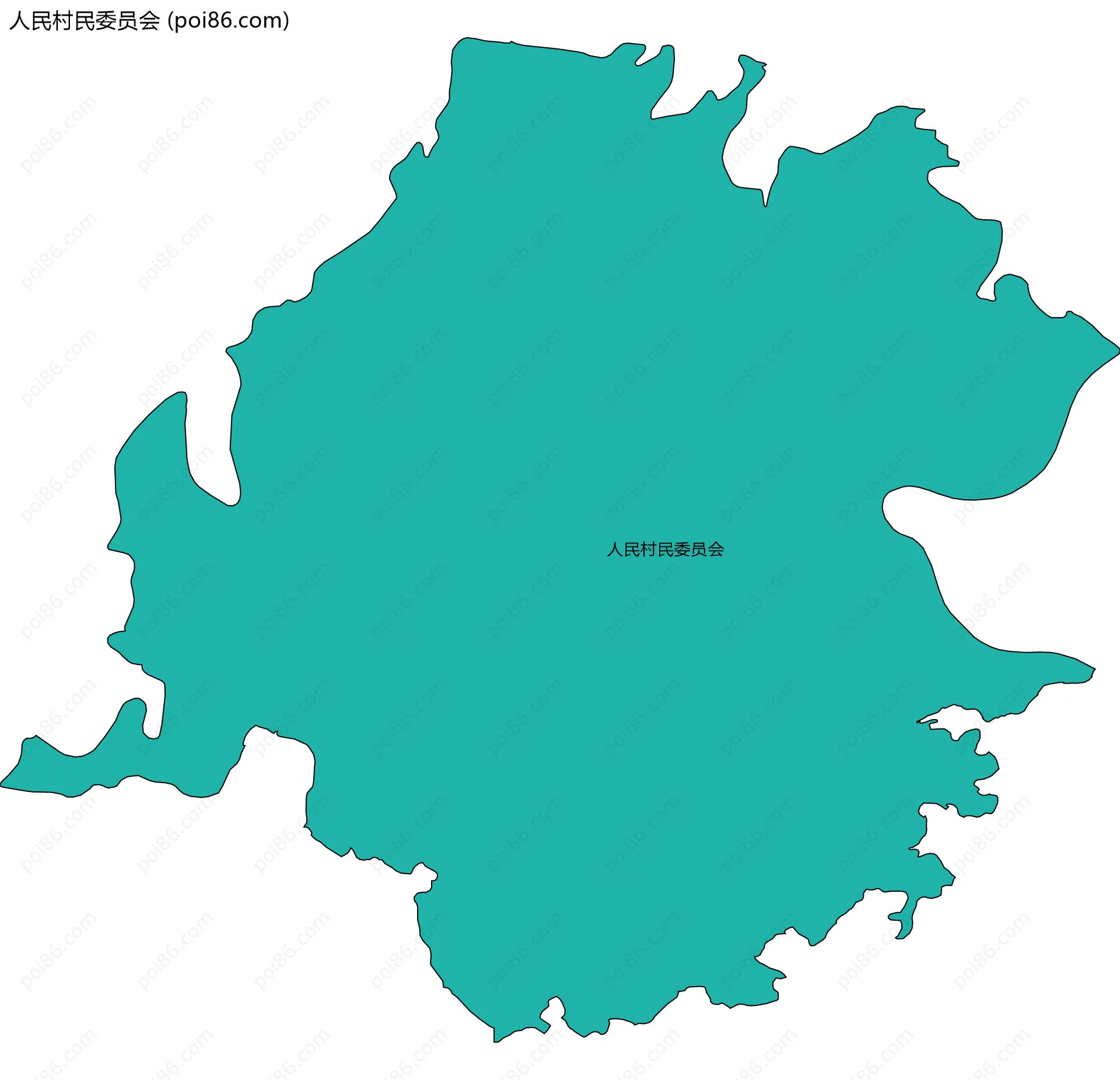 人民村民委员会边界地图