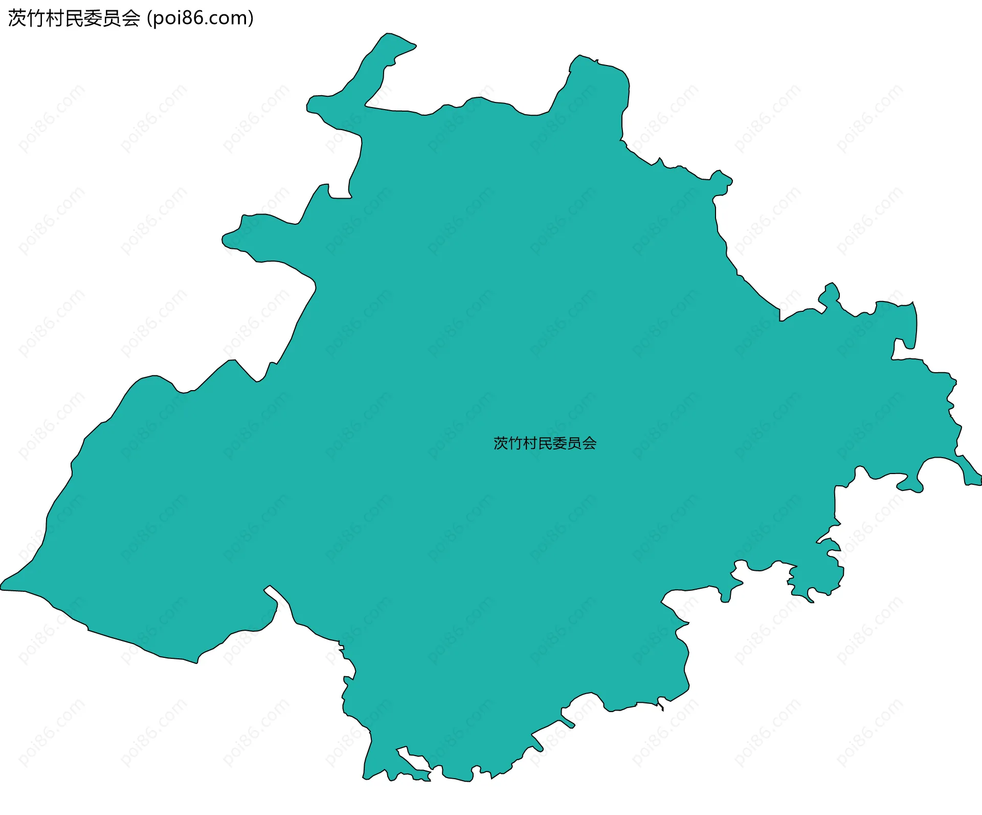 茨竹村民委员会边界地图
