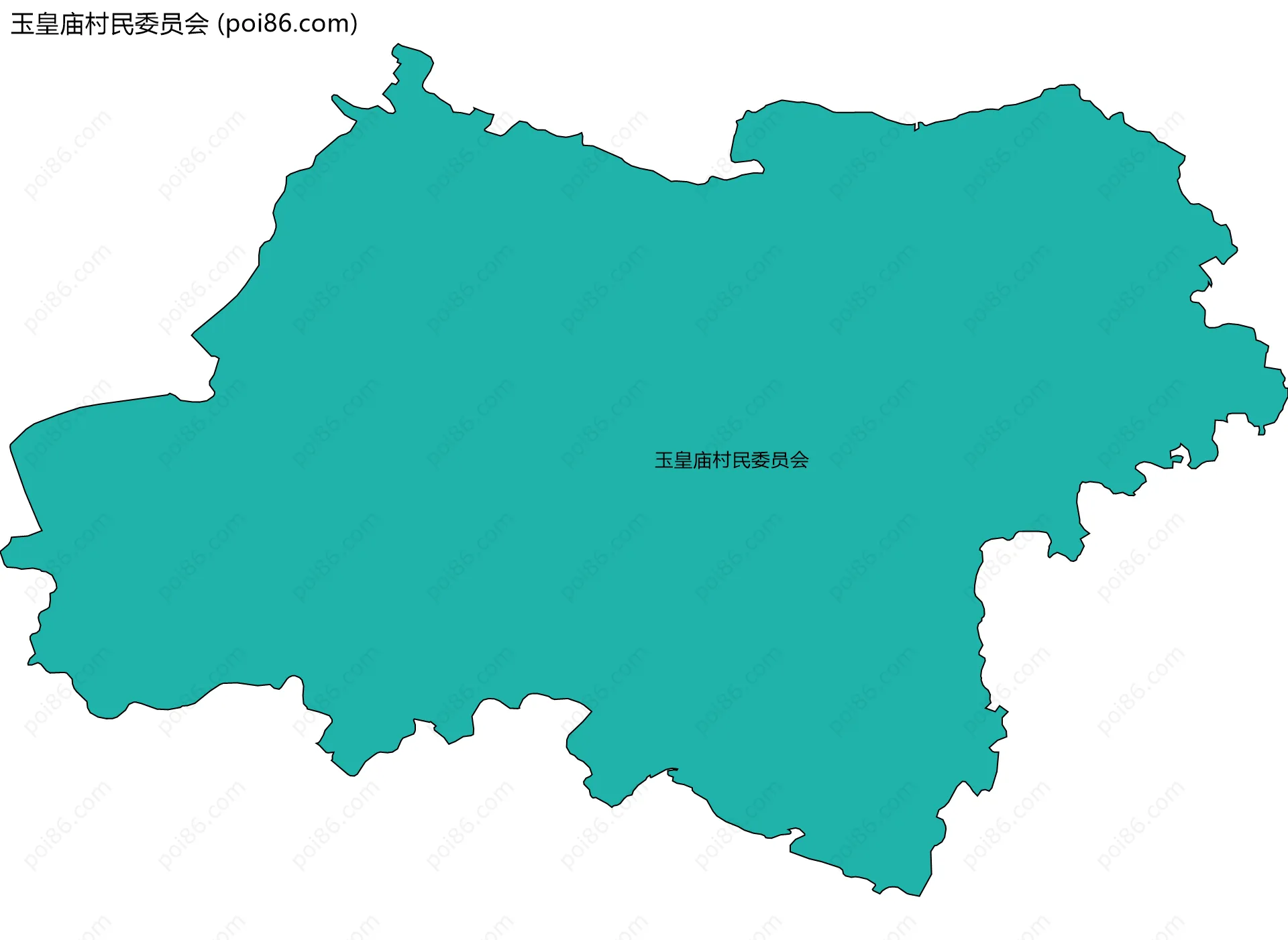 玉皇庙村民委员会边界地图