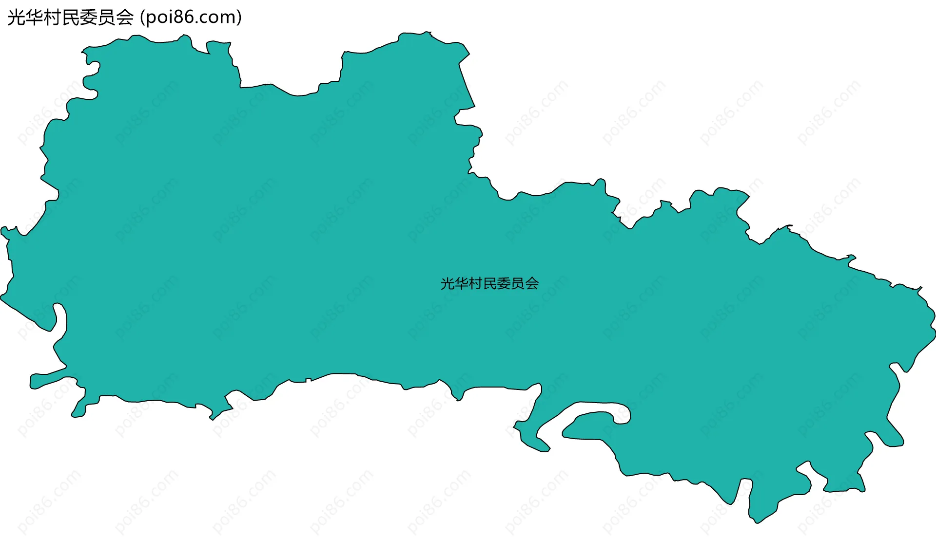 光华村民委员会边界地图