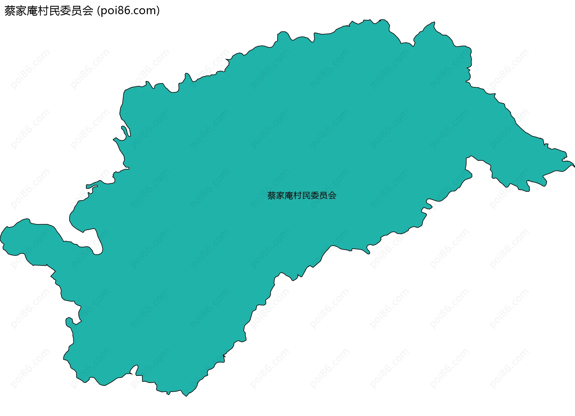 蔡家庵村民委员会边界地图