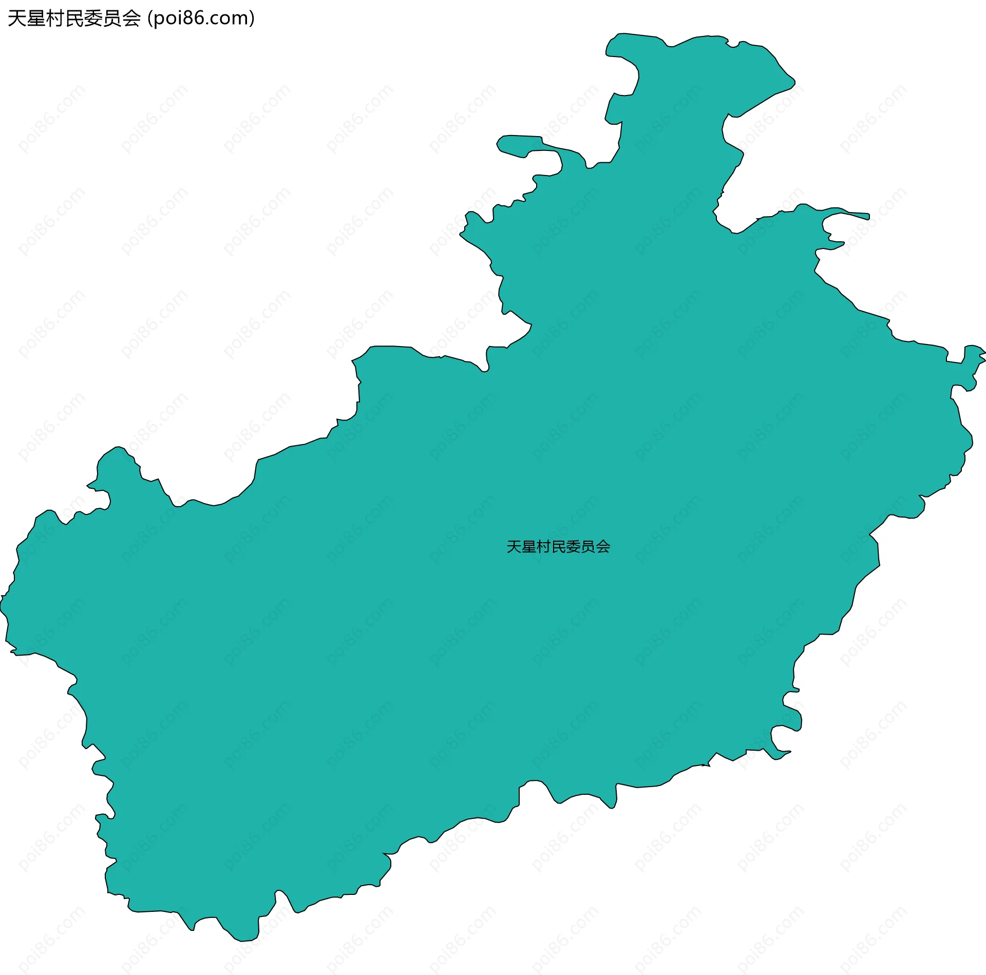 天星村民委员会边界地图