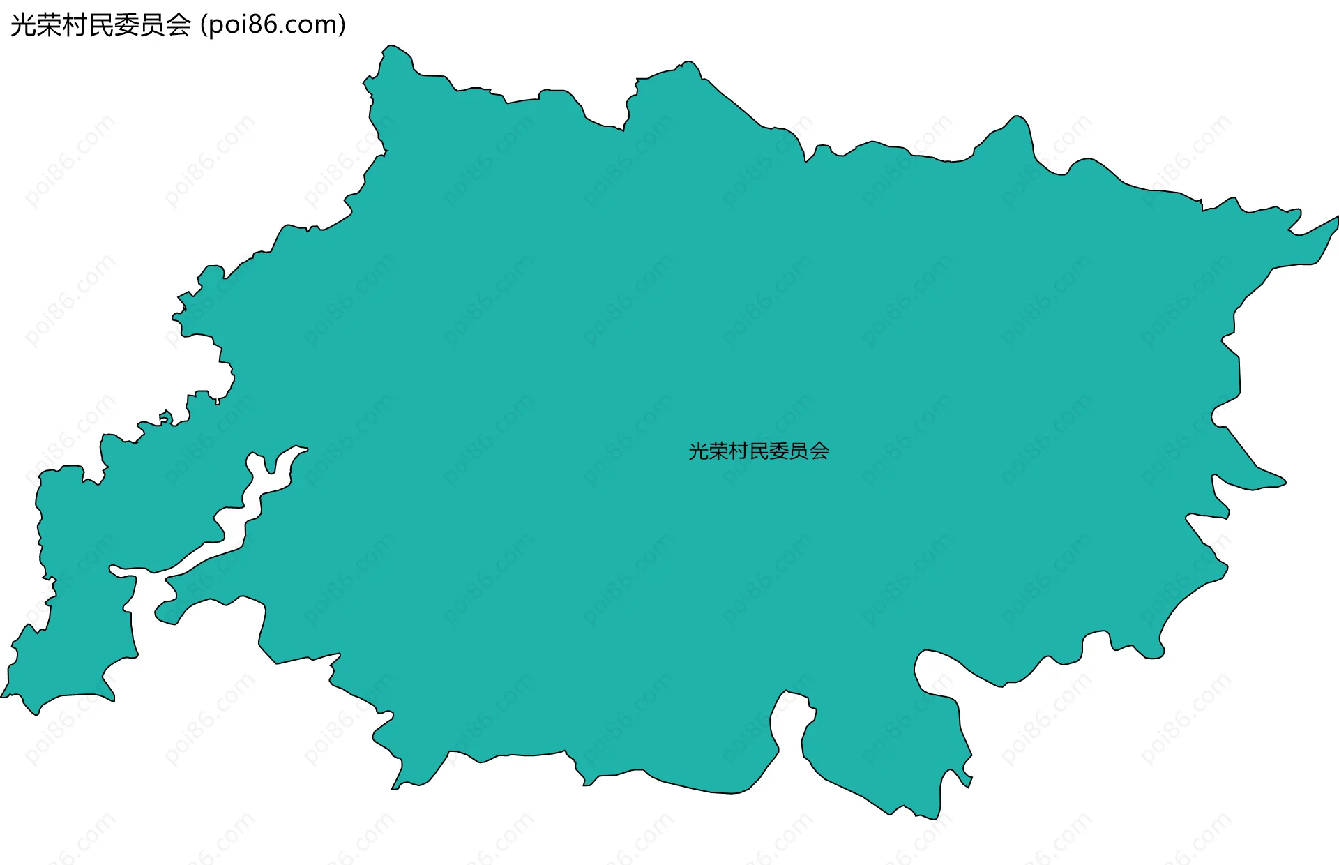 光荣村民委员会边界地图