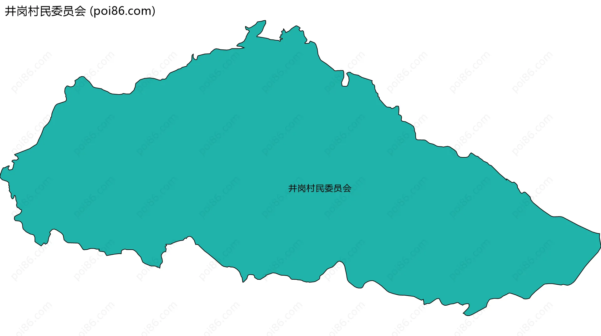 井岗村民委员会边界地图