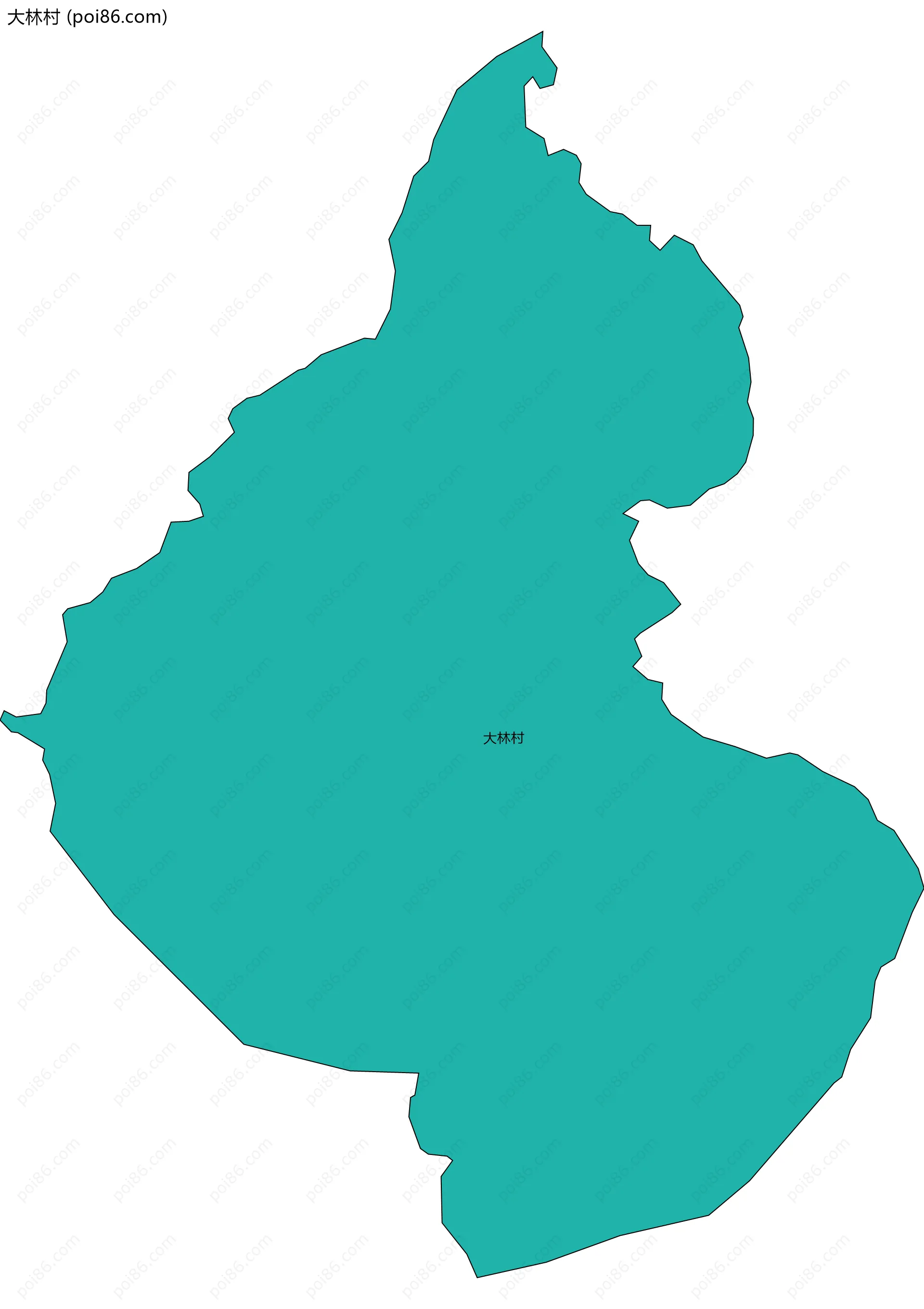 大林村边界地图
