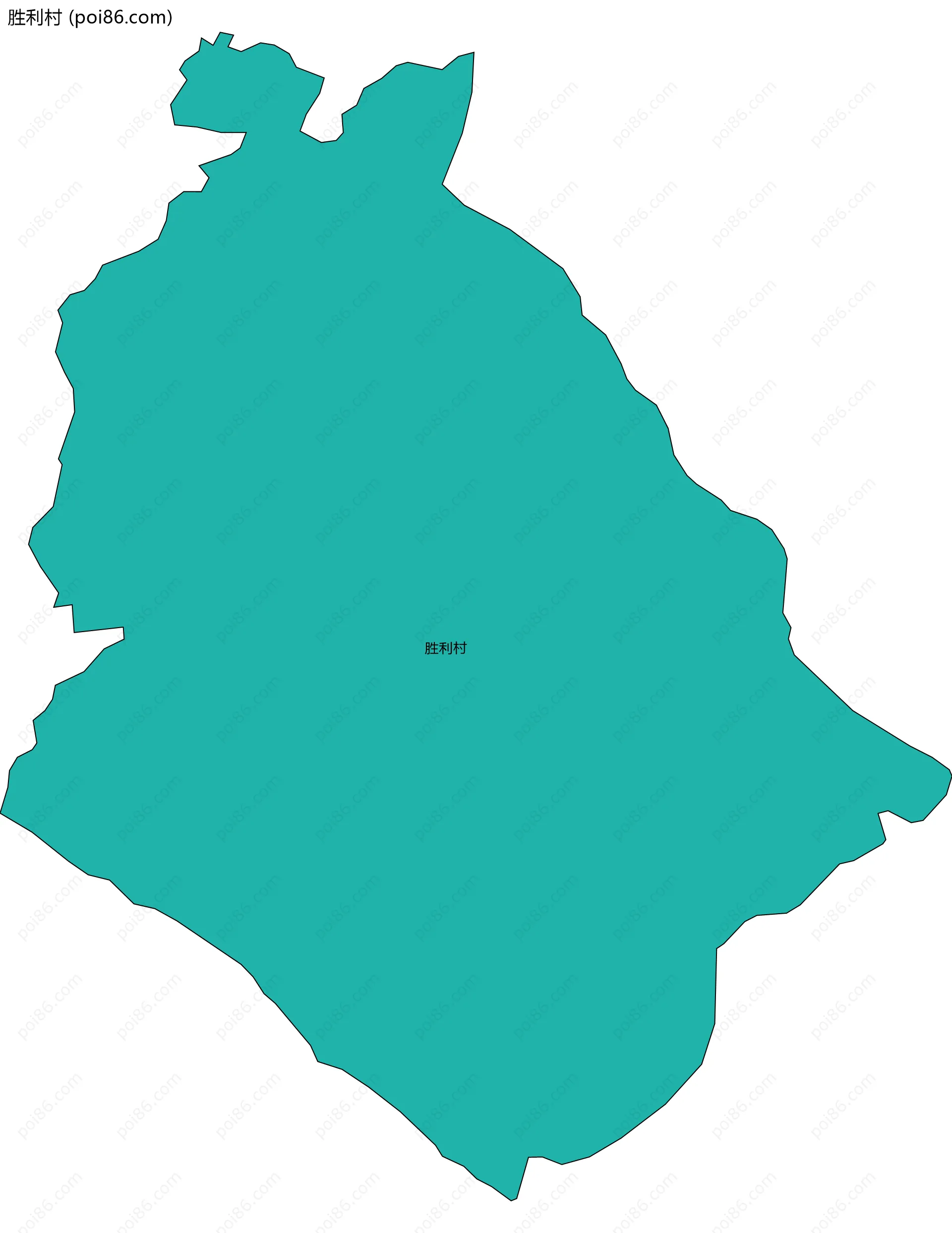 胜利村边界地图