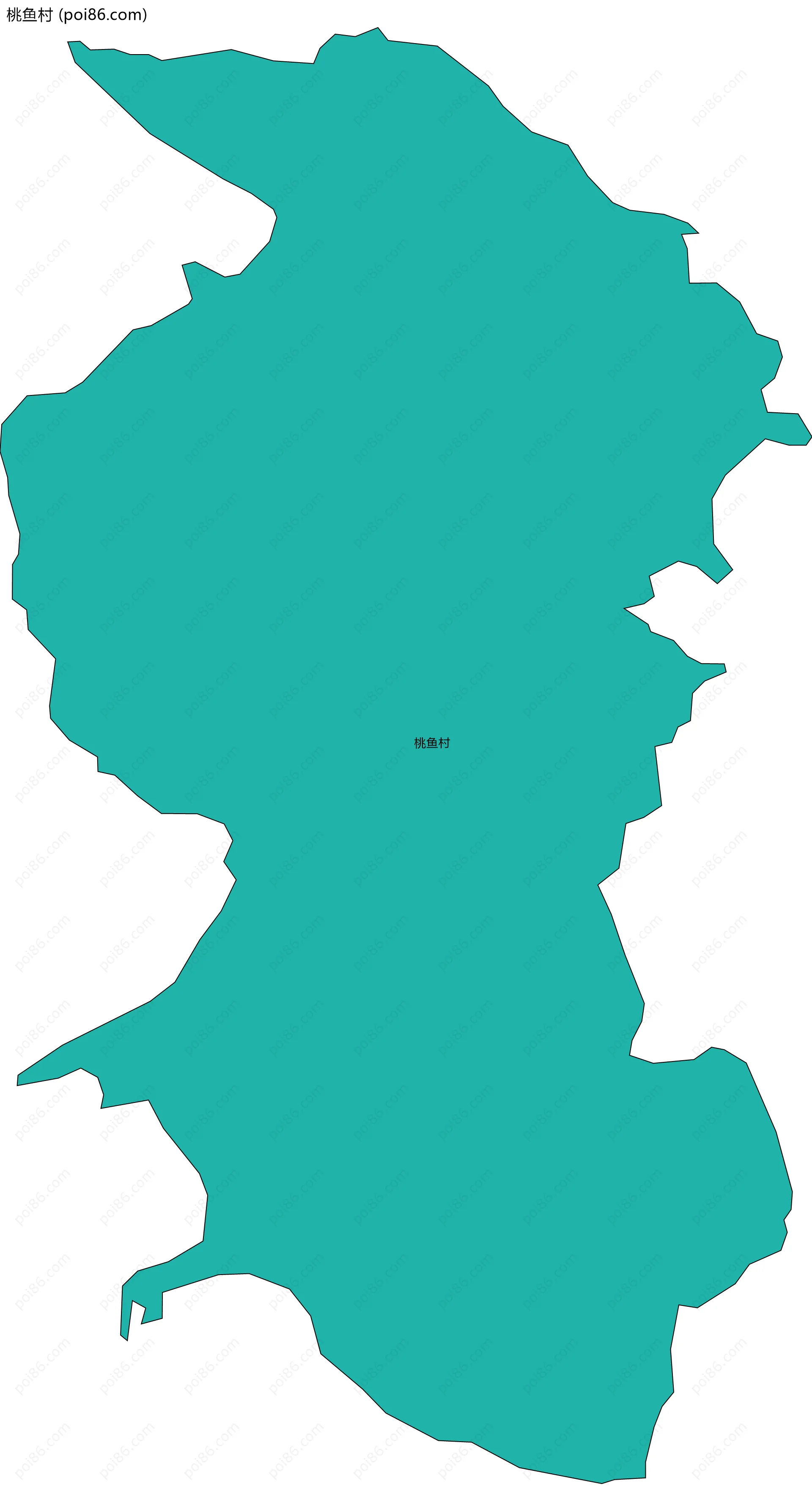 桃鱼村边界地图