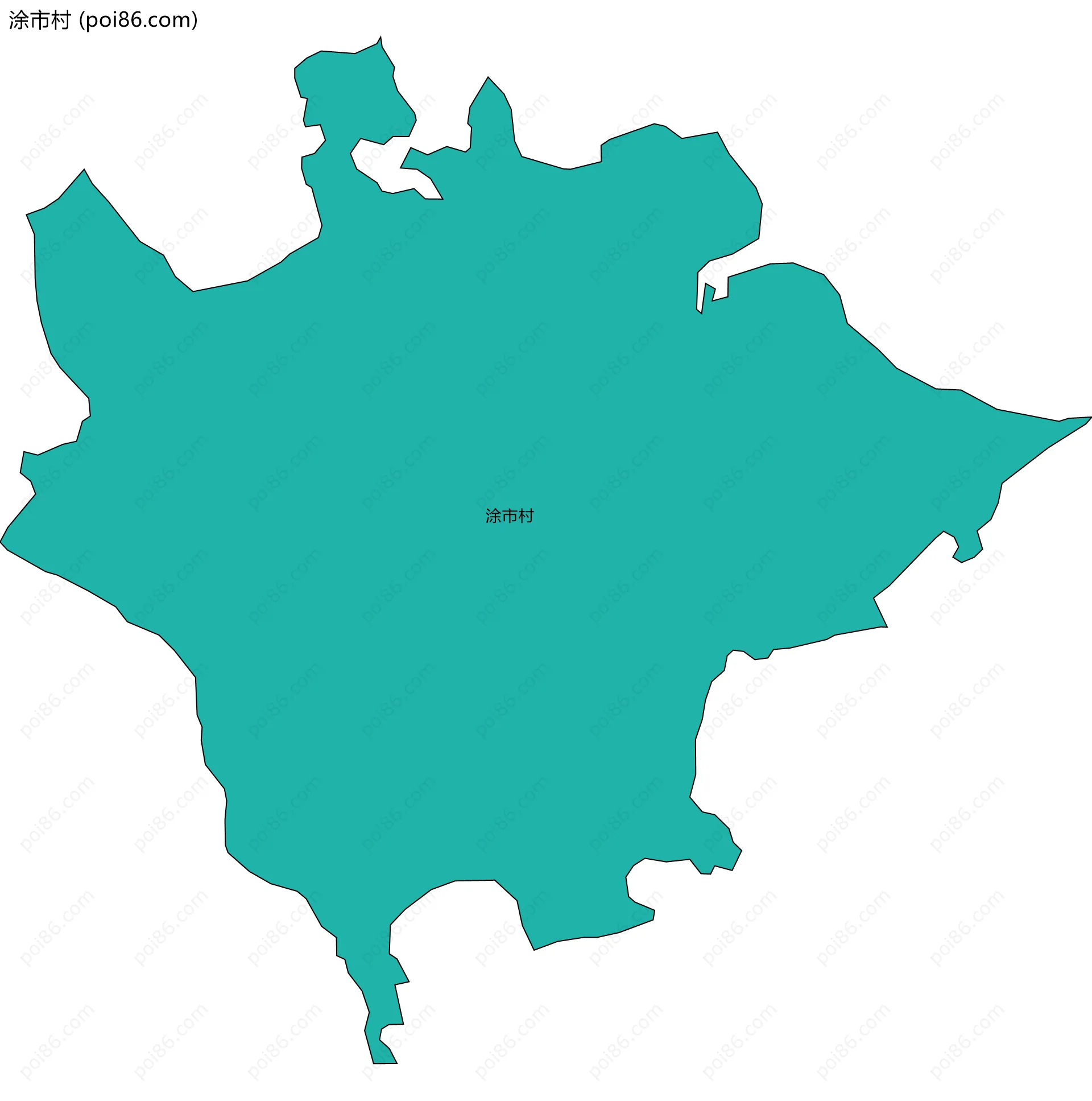 涂市村边界地图