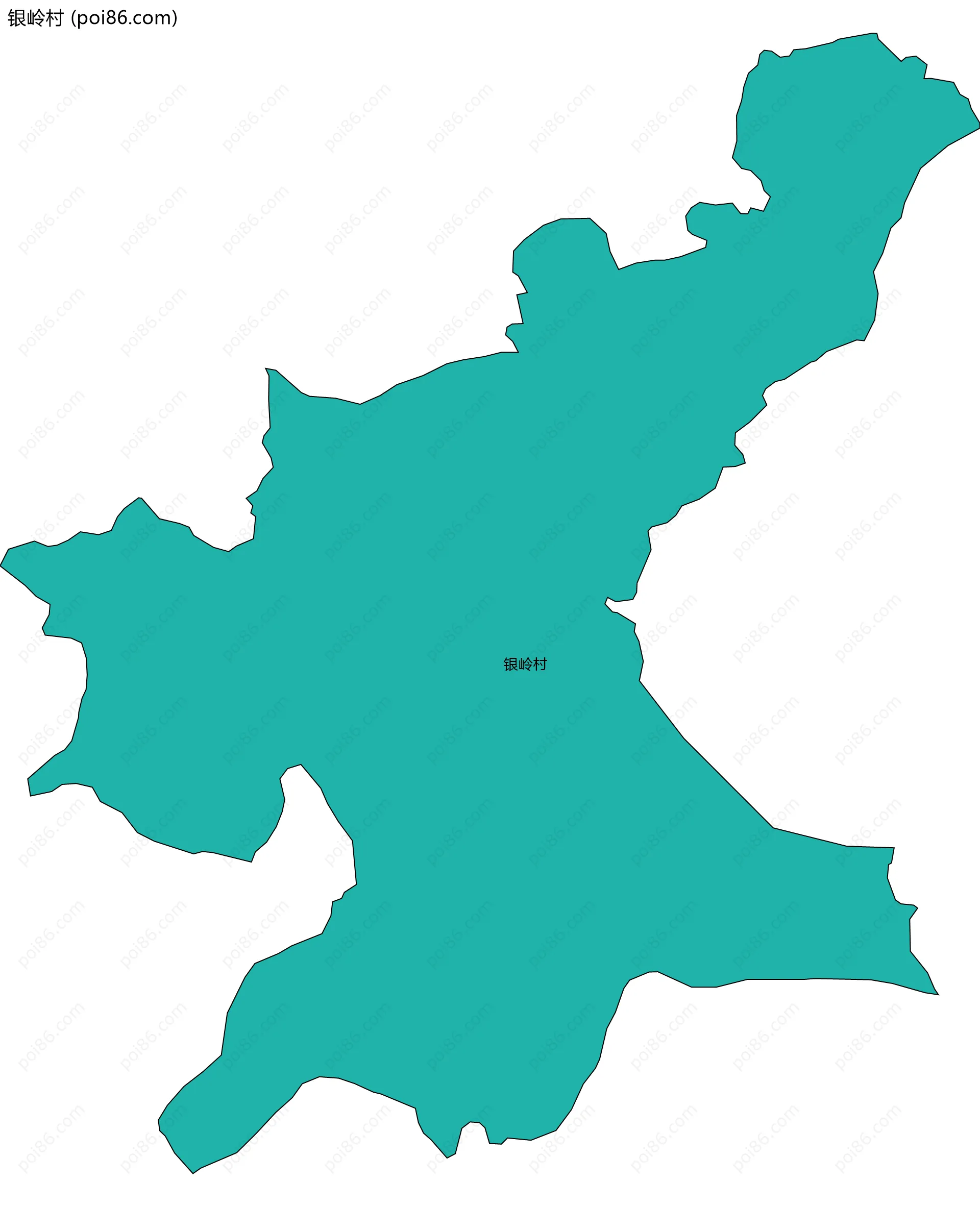 银岭村边界地图