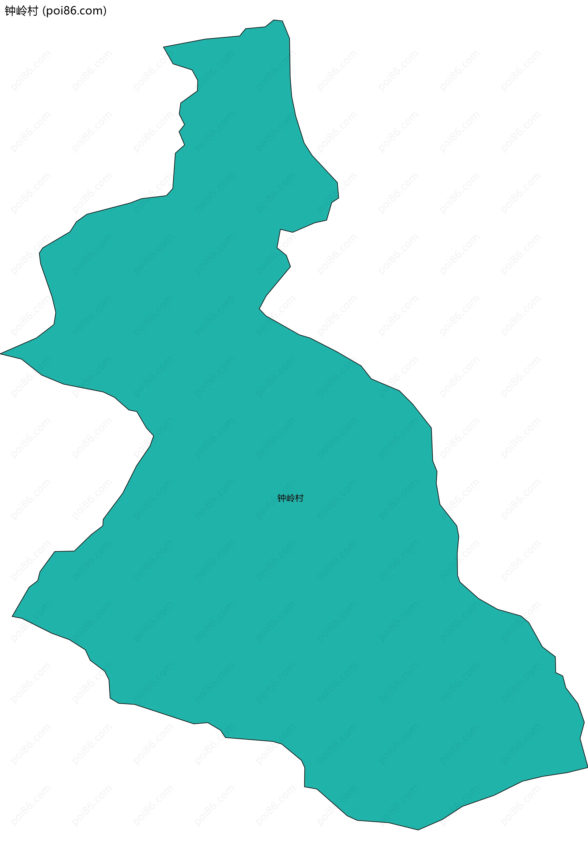 钟岭村边界地图