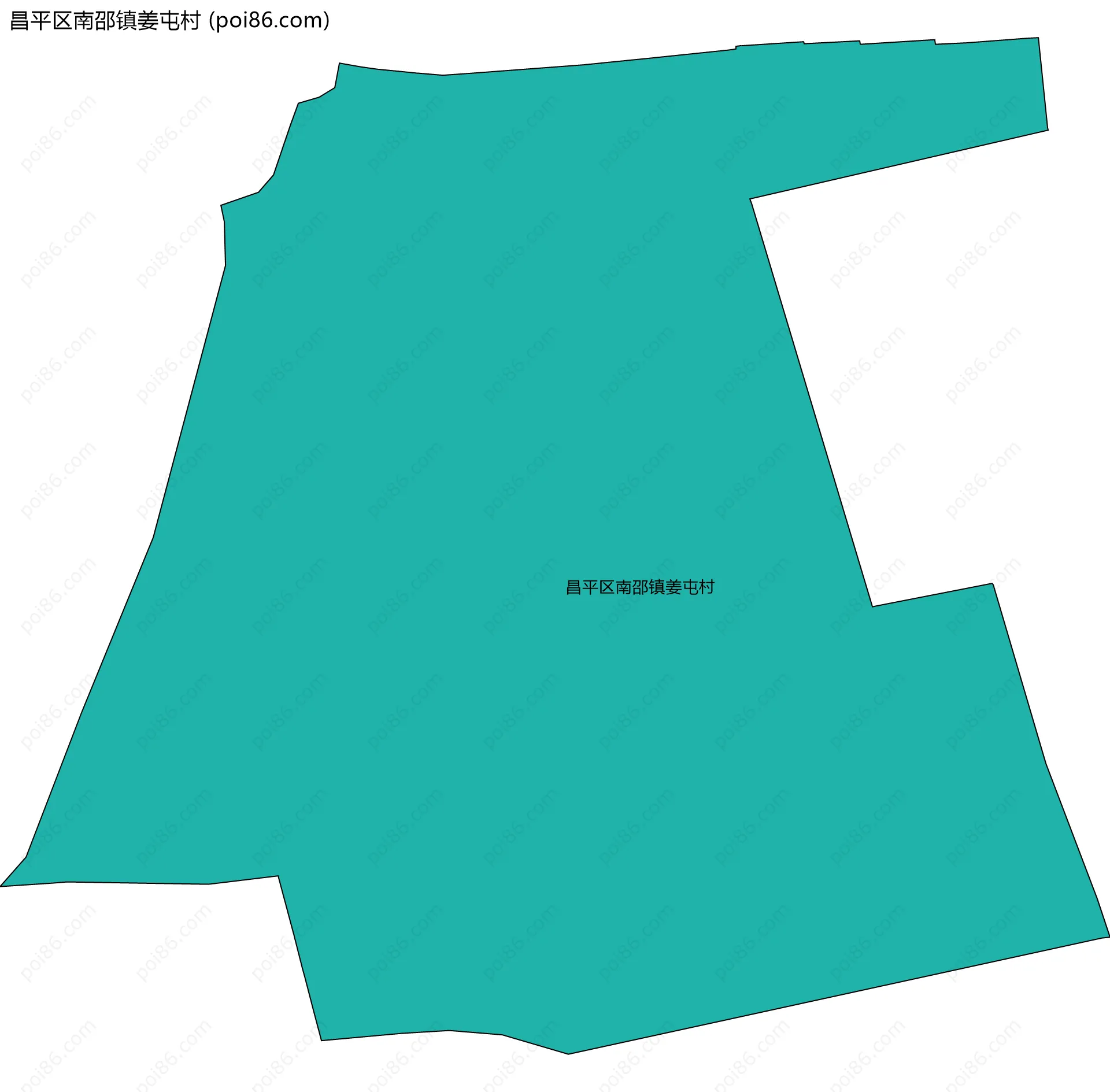 昌平区南邵镇姜屯村边界地图