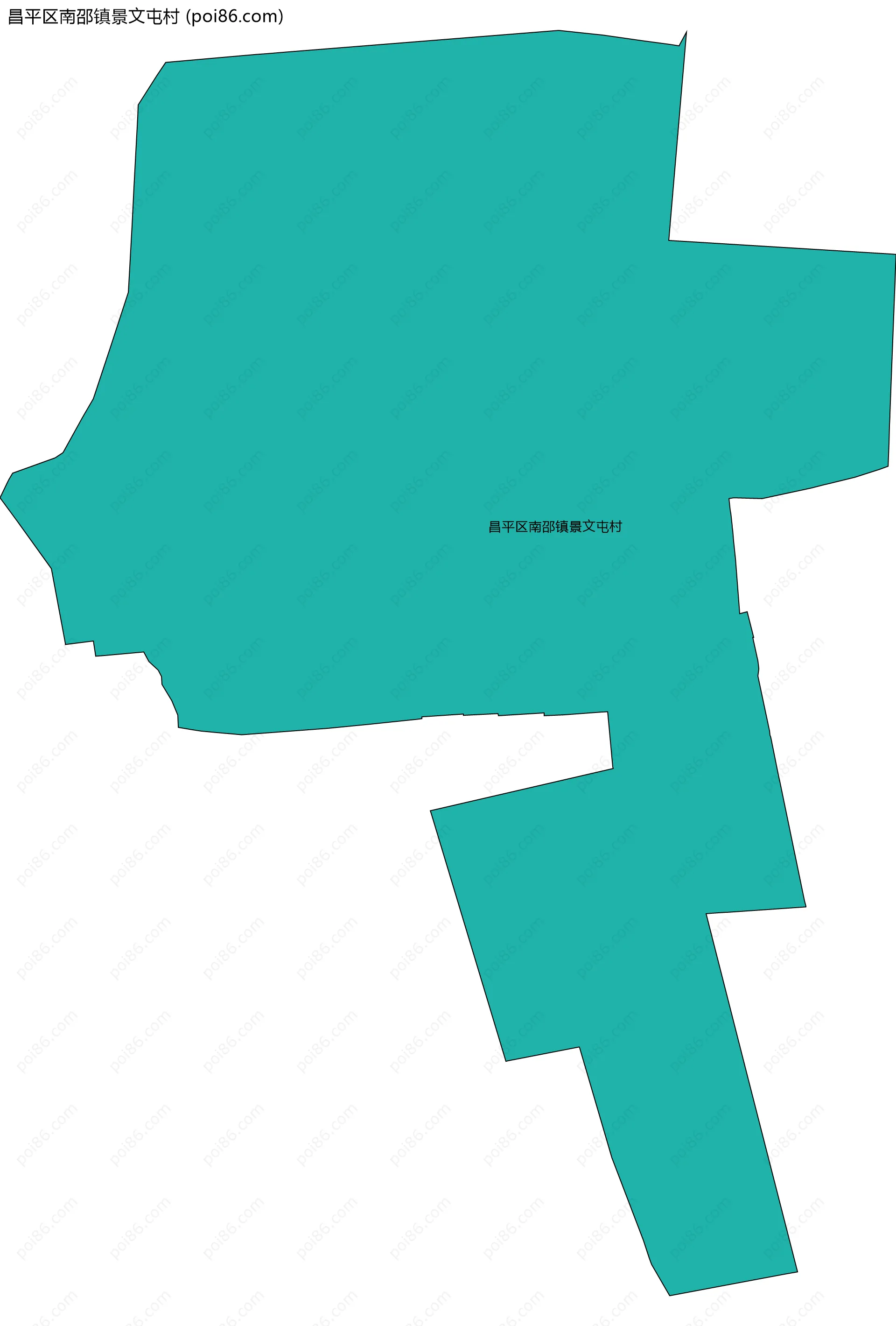 昌平区南邵镇景文屯村边界地图