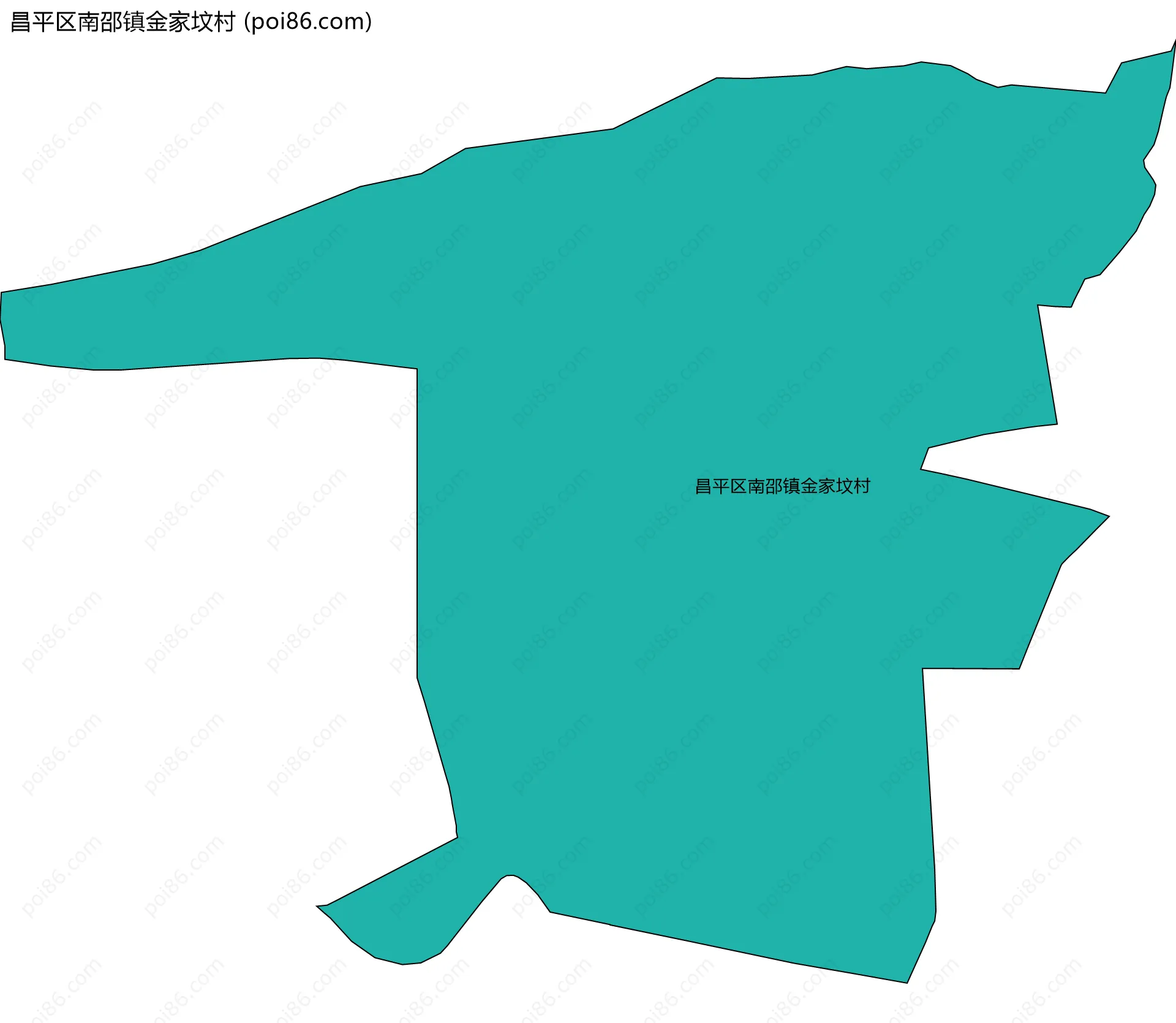 昌平区南邵镇金家坟村边界地图