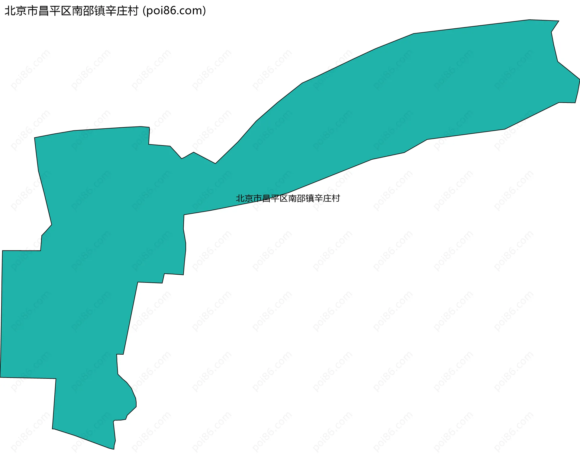 北京市昌平区南邵镇辛庄村边界地图
