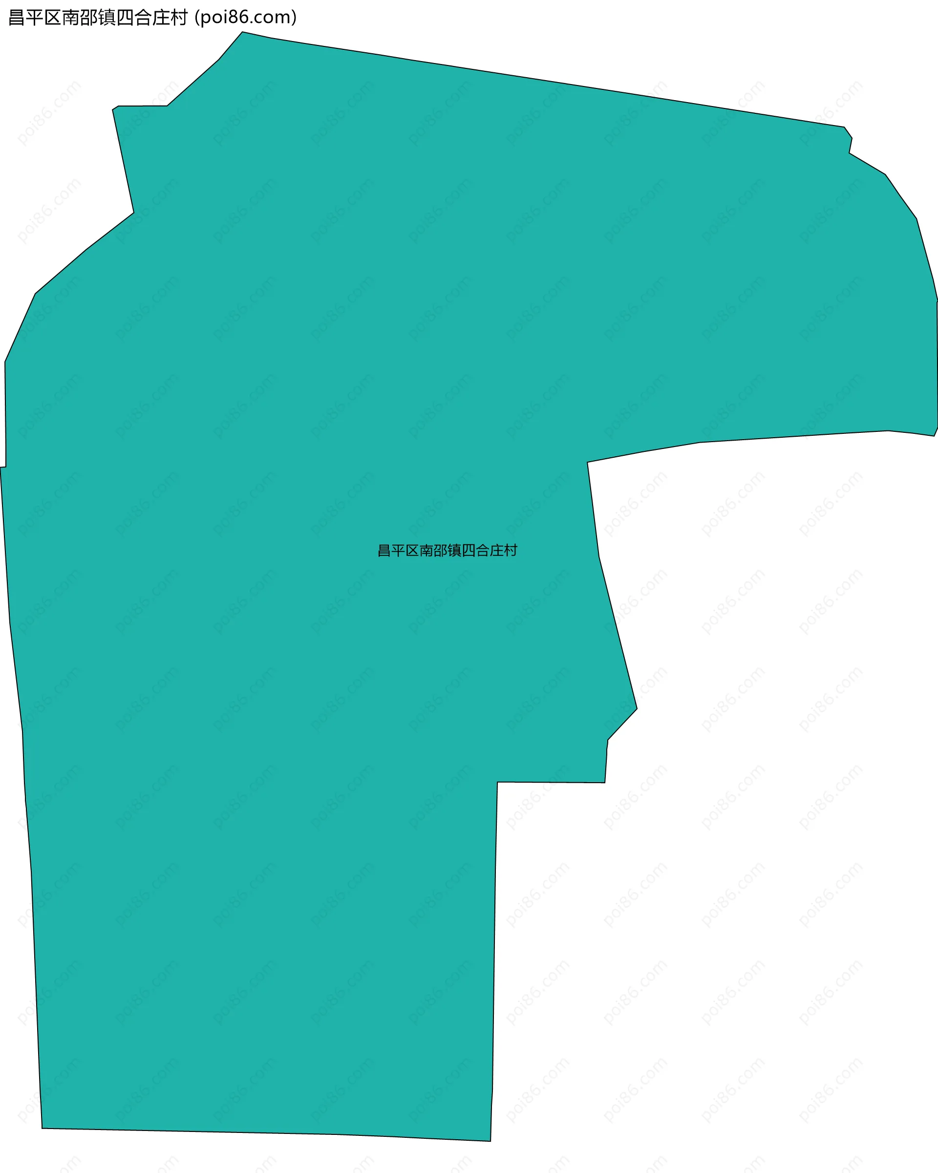 昌平区南邵镇四合庄村边界地图