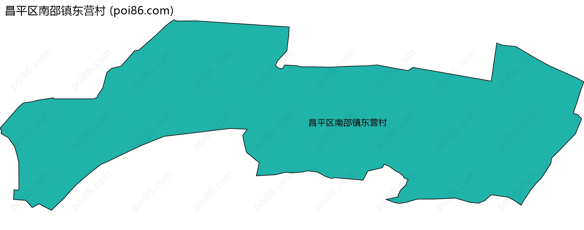 昌平区南邵镇东营村边界地图