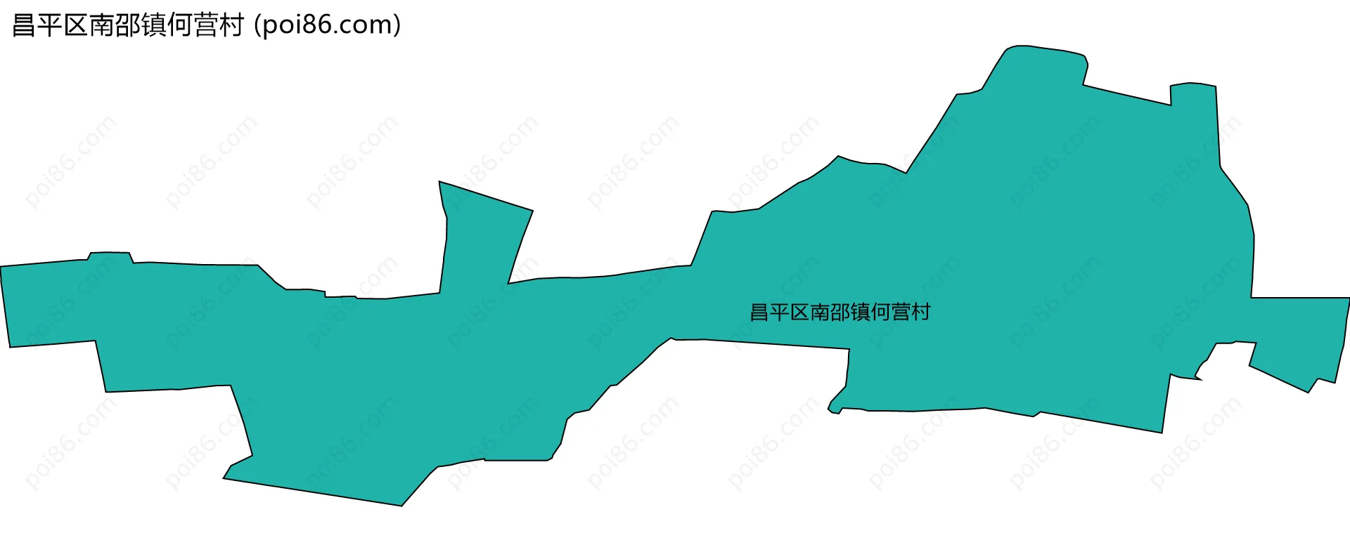 昌平区南邵镇何营村边界地图