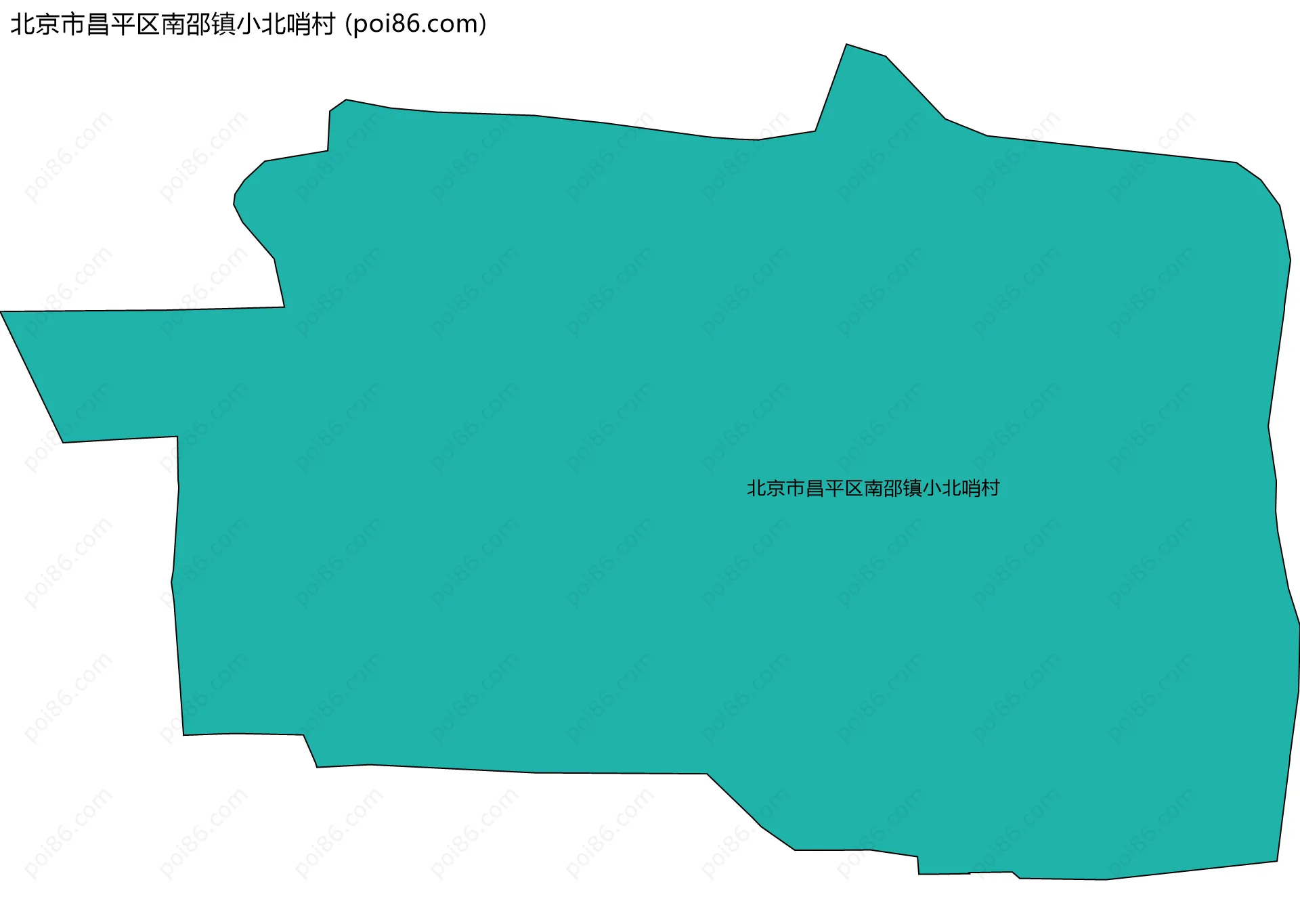 北京市昌平区南邵镇小北哨村边界地图