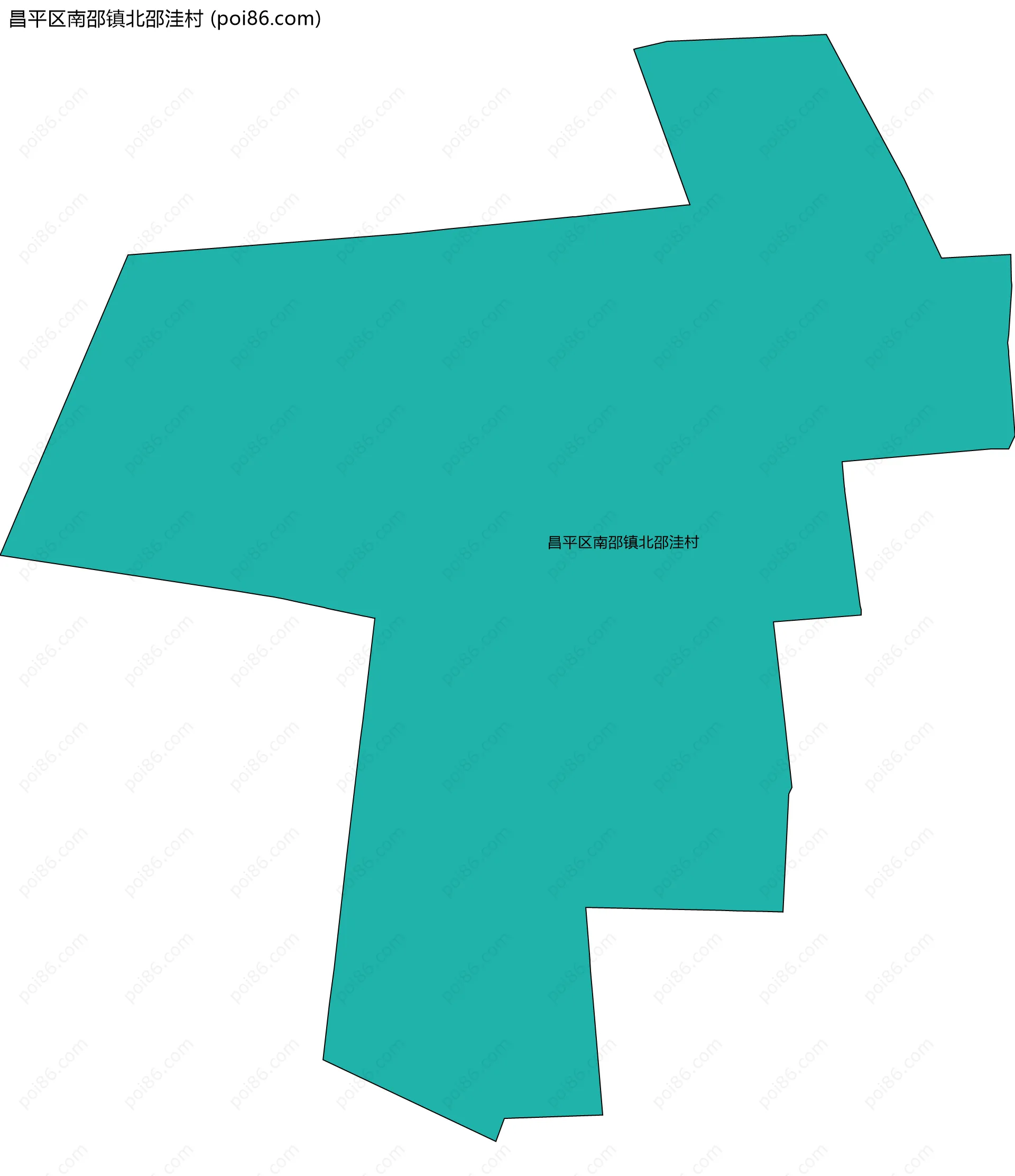 昌平区南邵镇北邵洼村边界地图