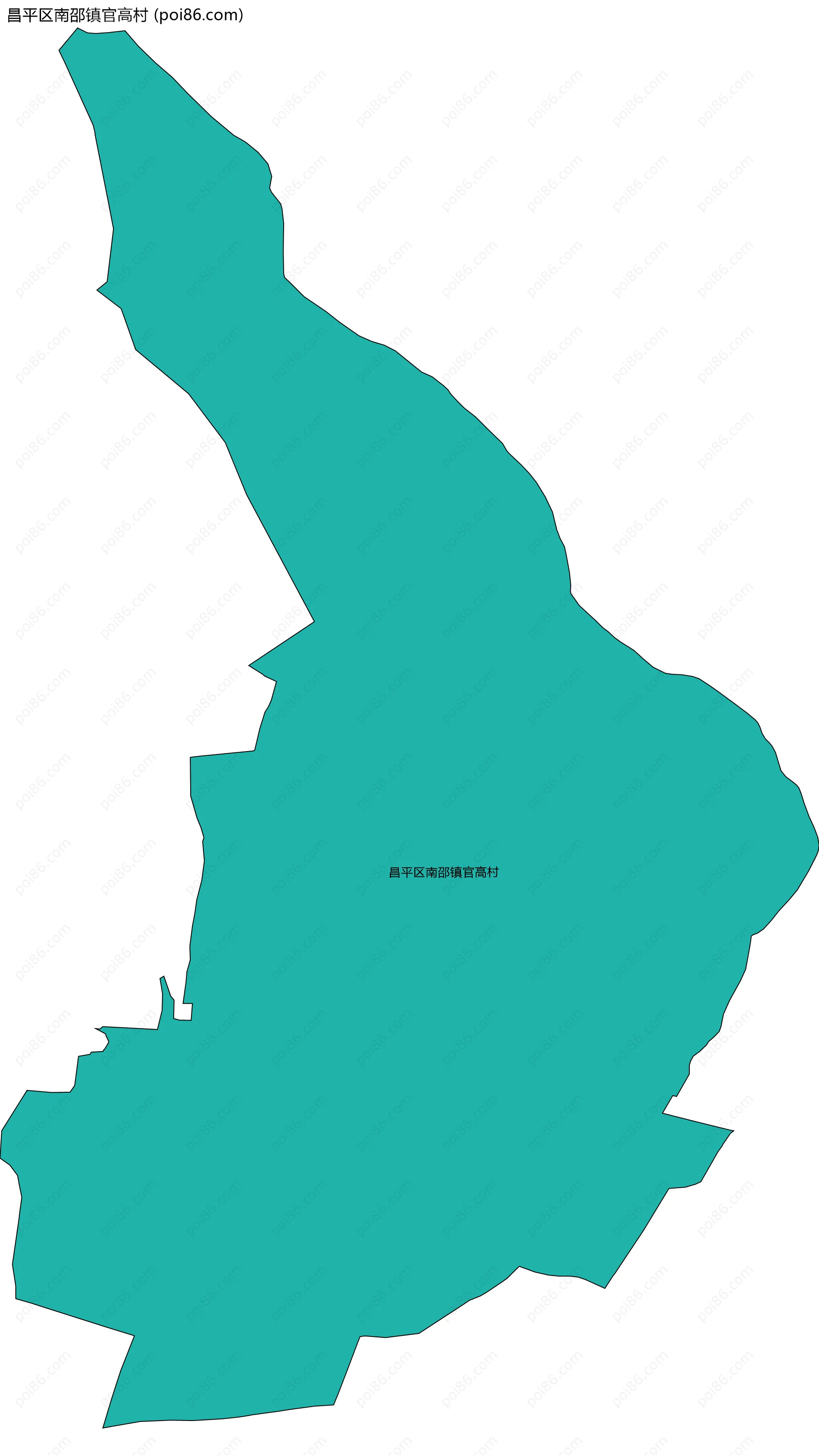 昌平区南邵镇官高村边界地图