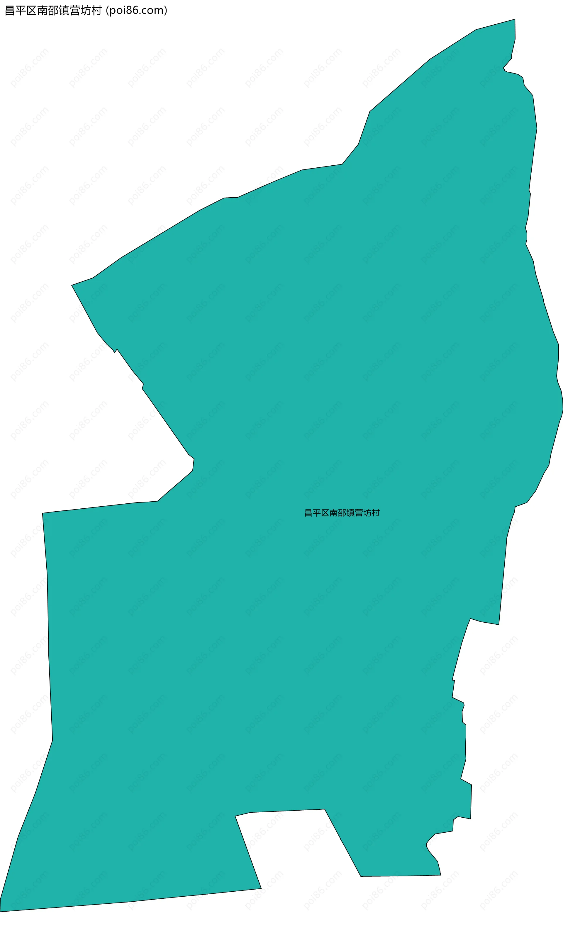 昌平区南邵镇营坊村边界地图