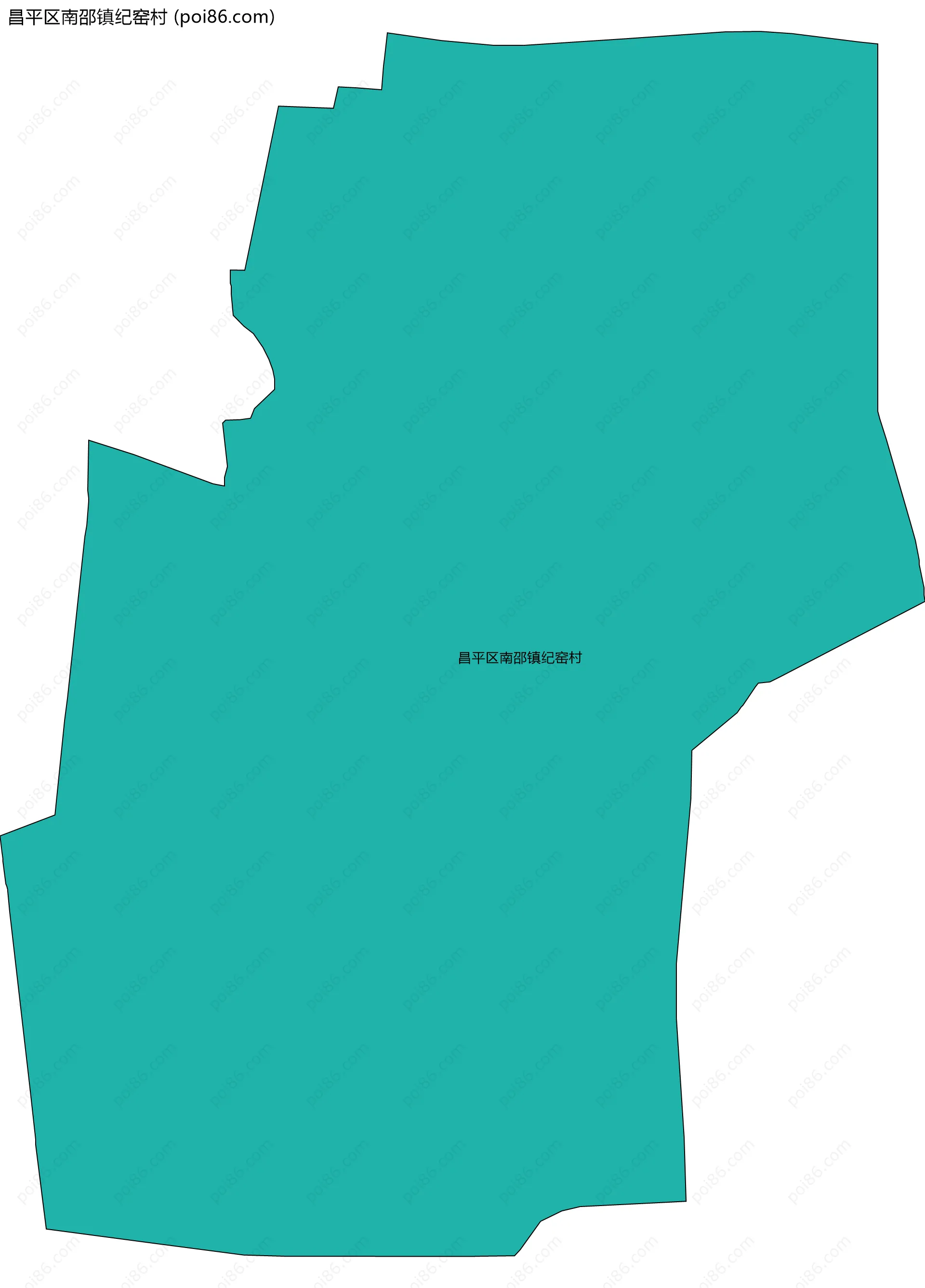 昌平区南邵镇纪窑村边界地图