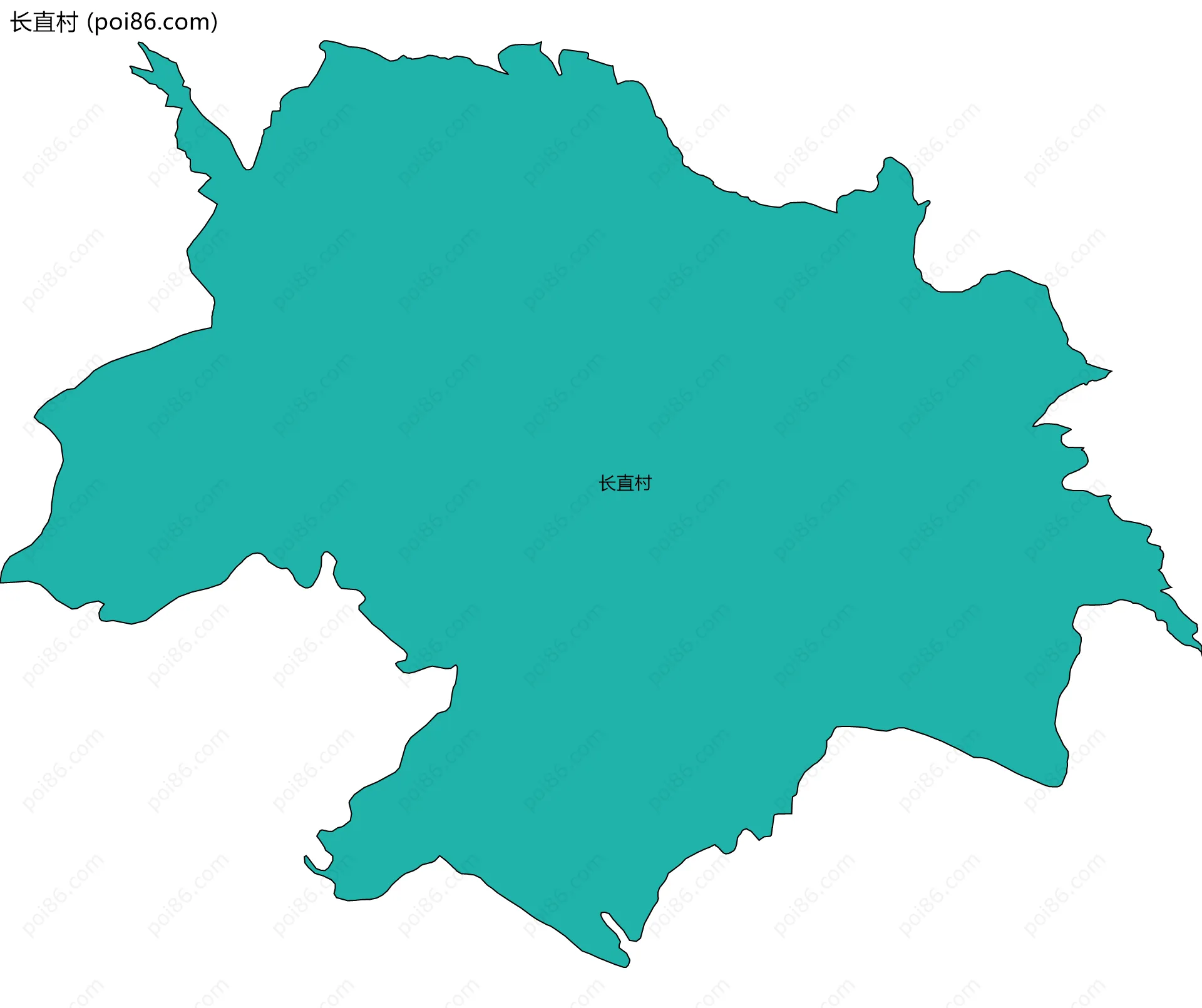长直村边界地图