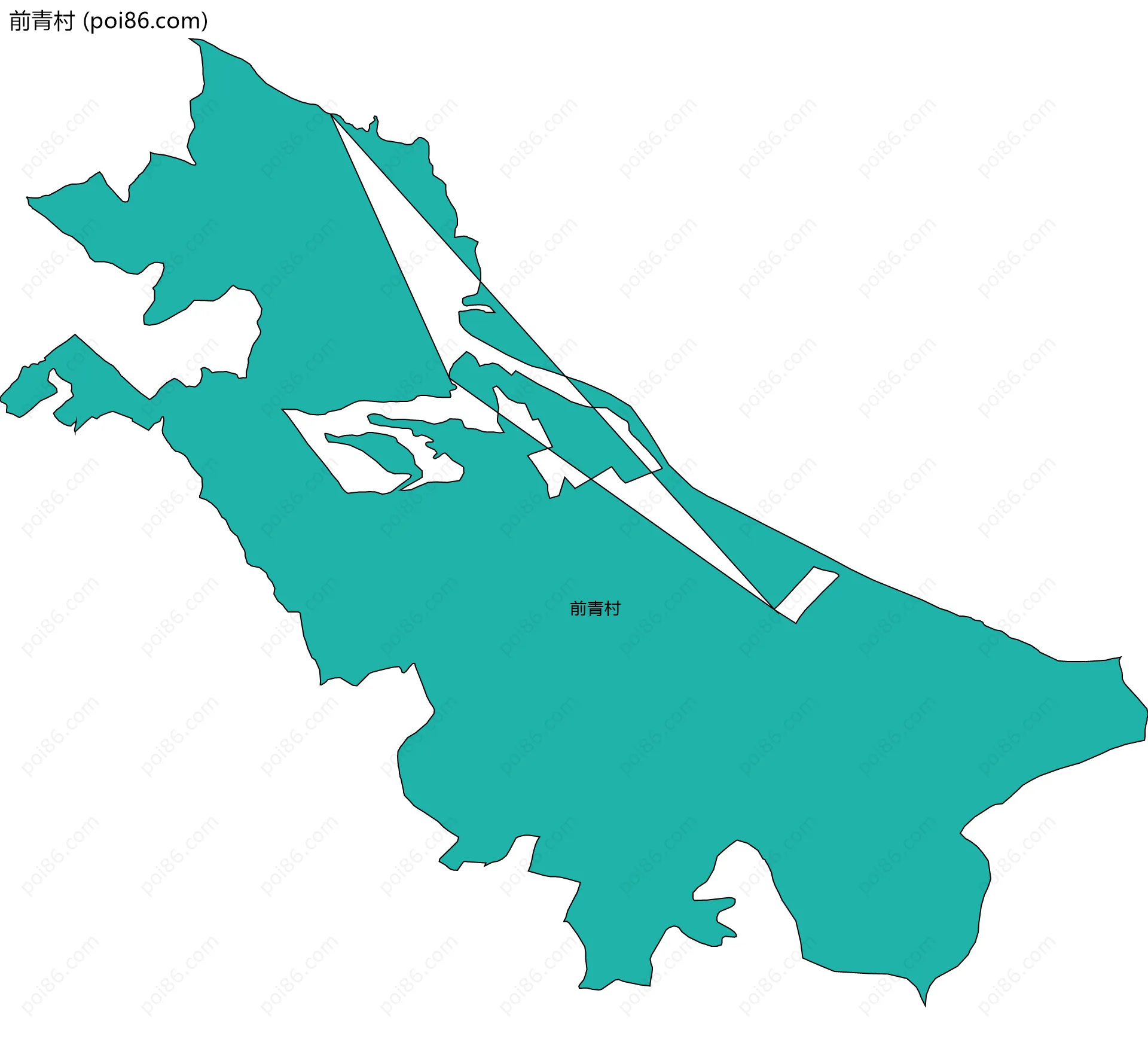 前青村边界地图