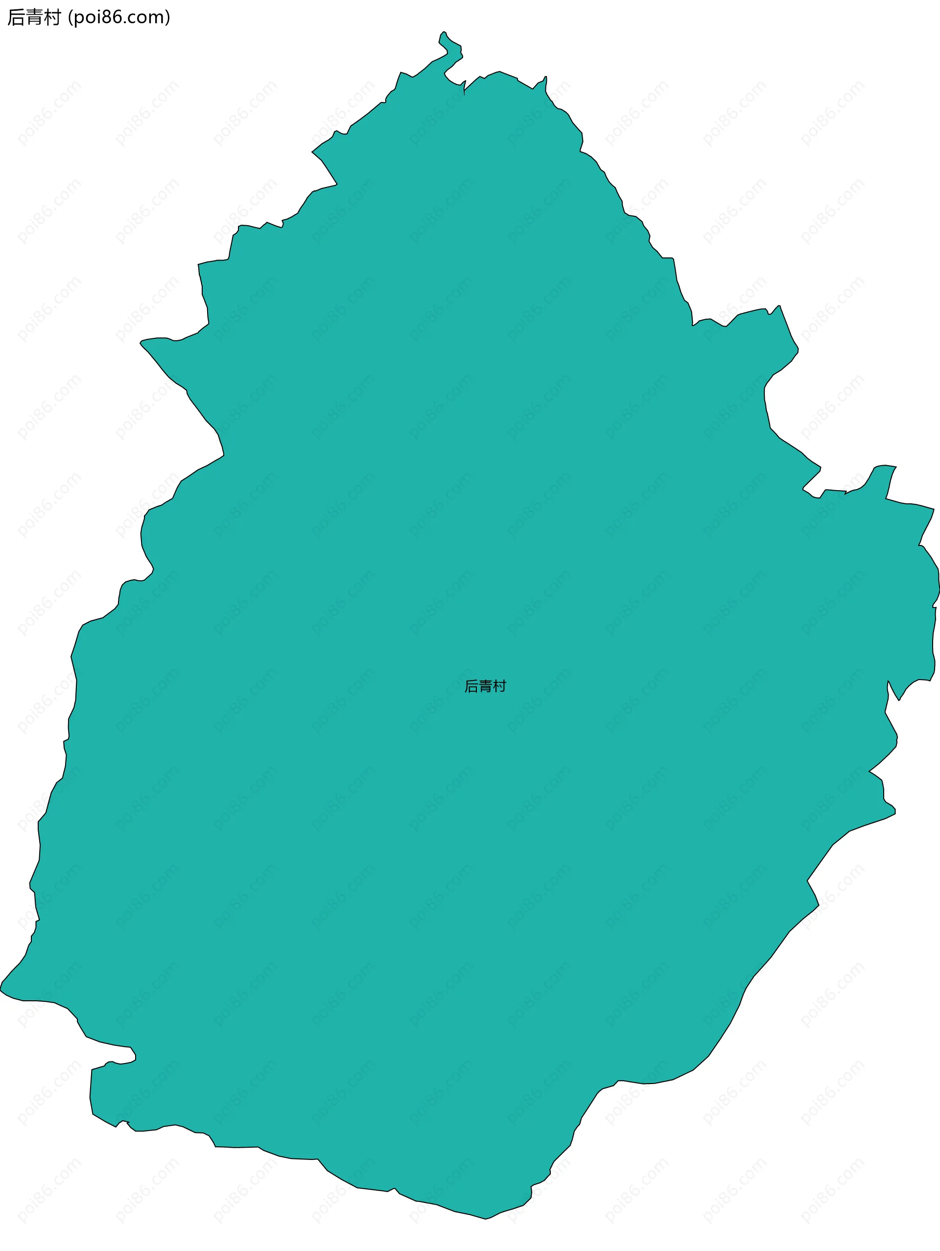 后青村边界地图