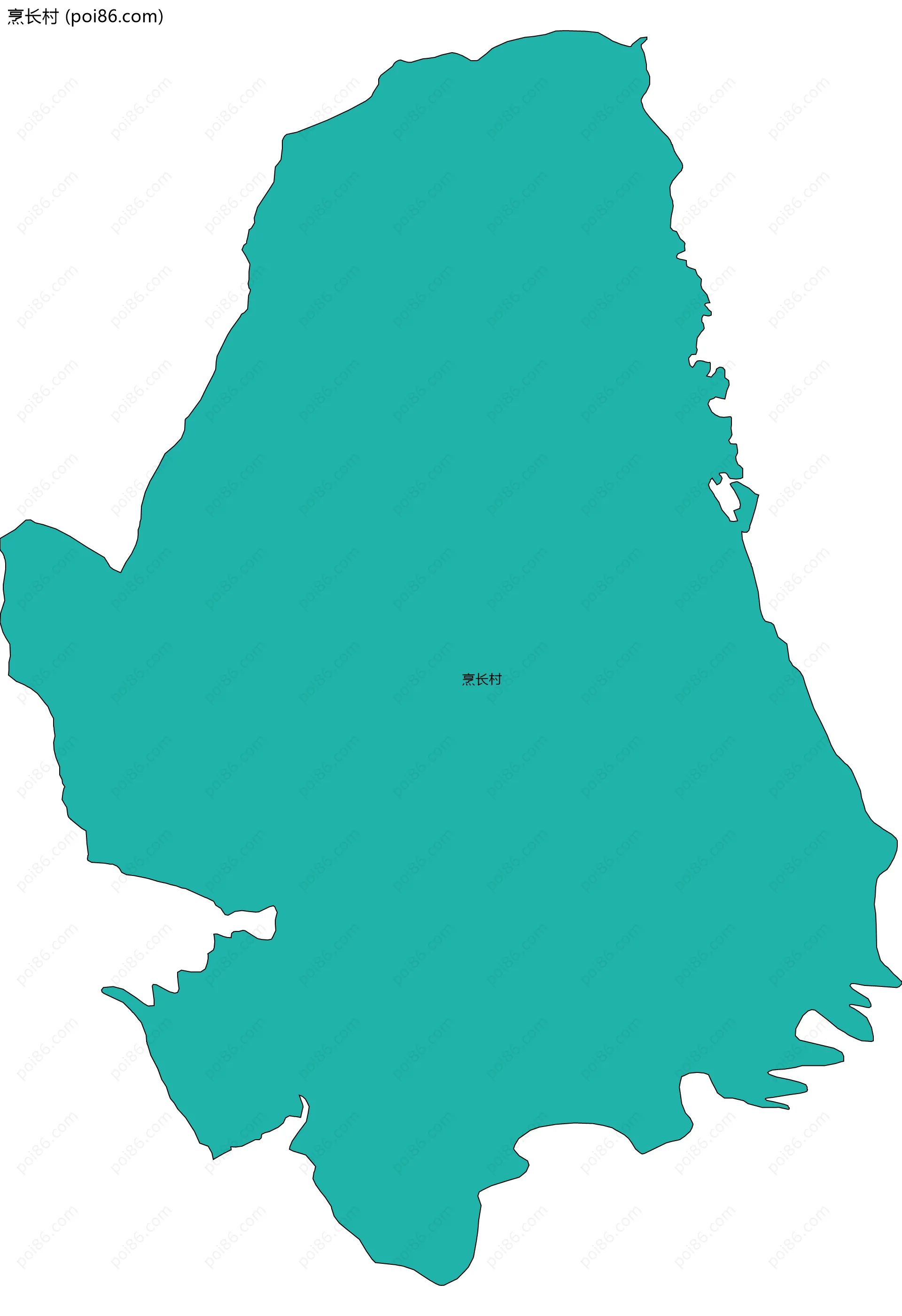 烹长村边界地图