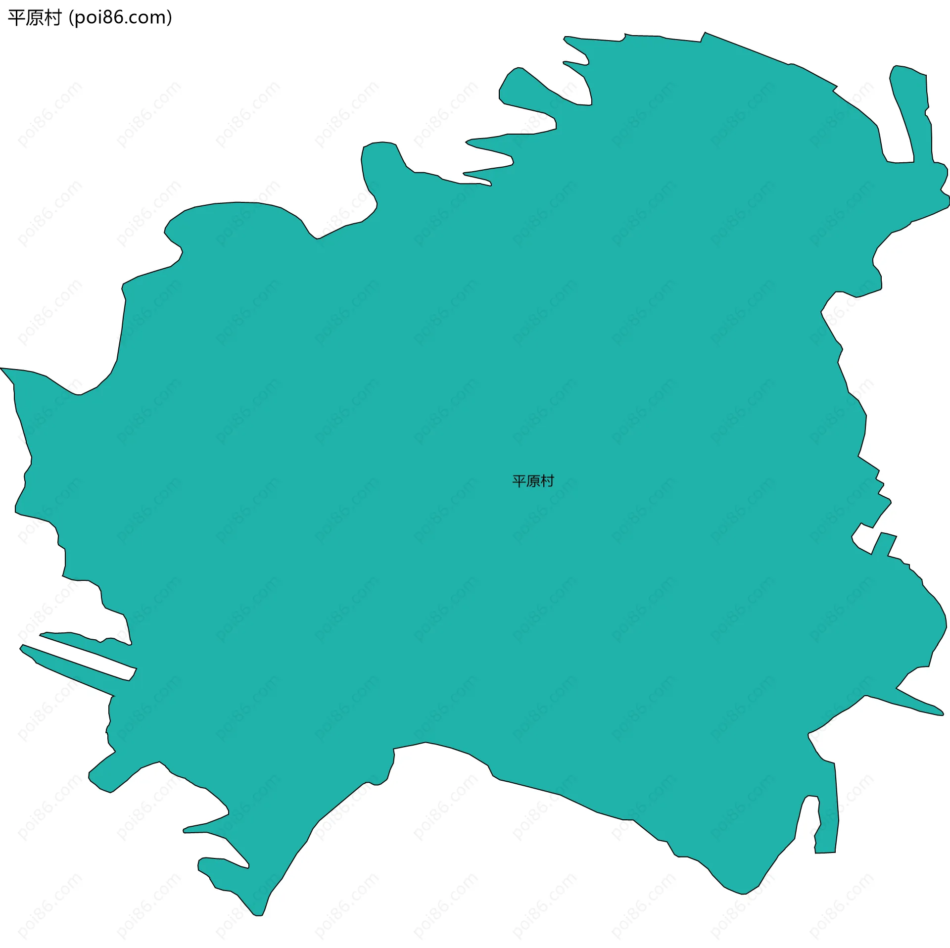 平原村边界地图