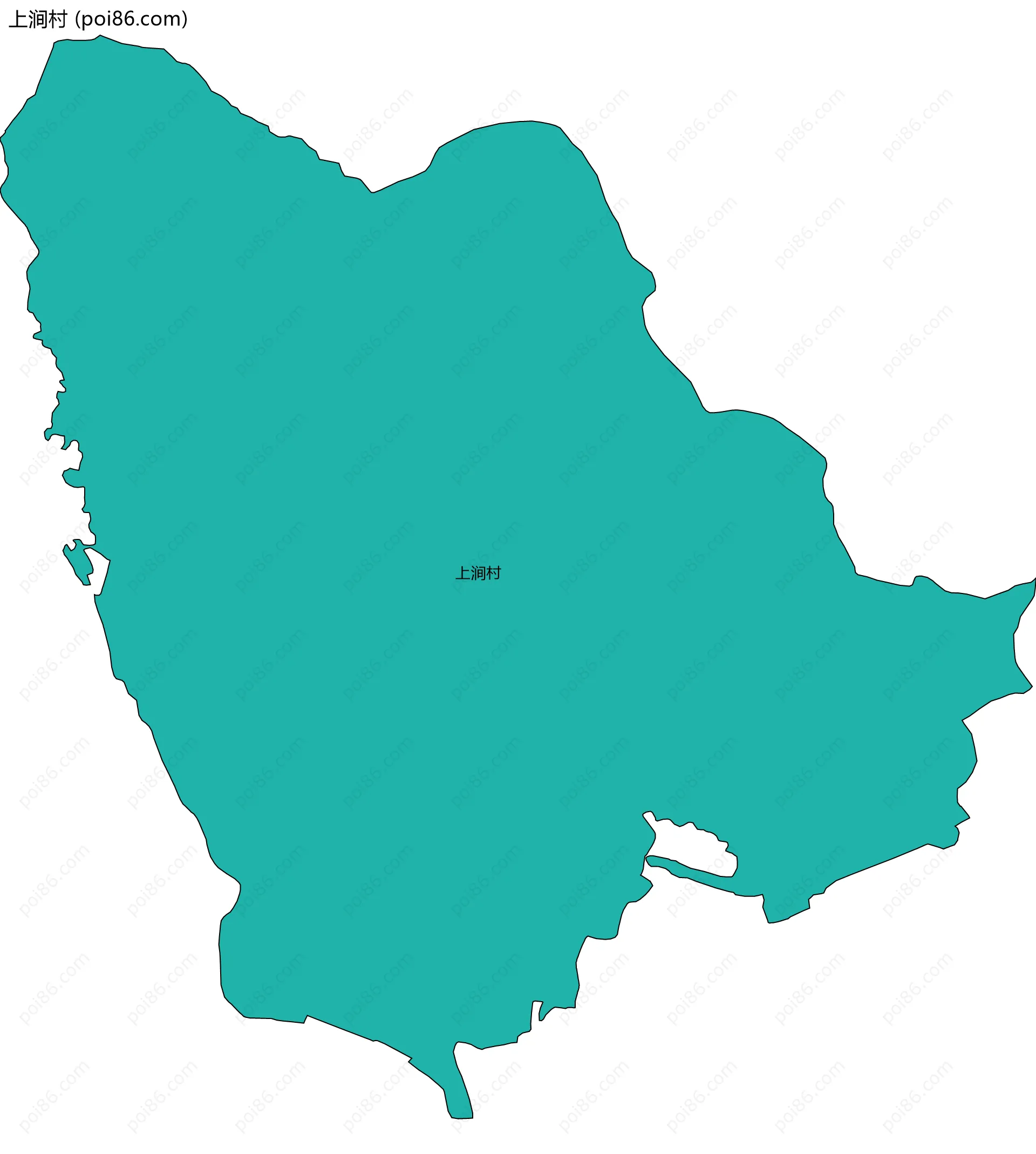 上涧村边界地图