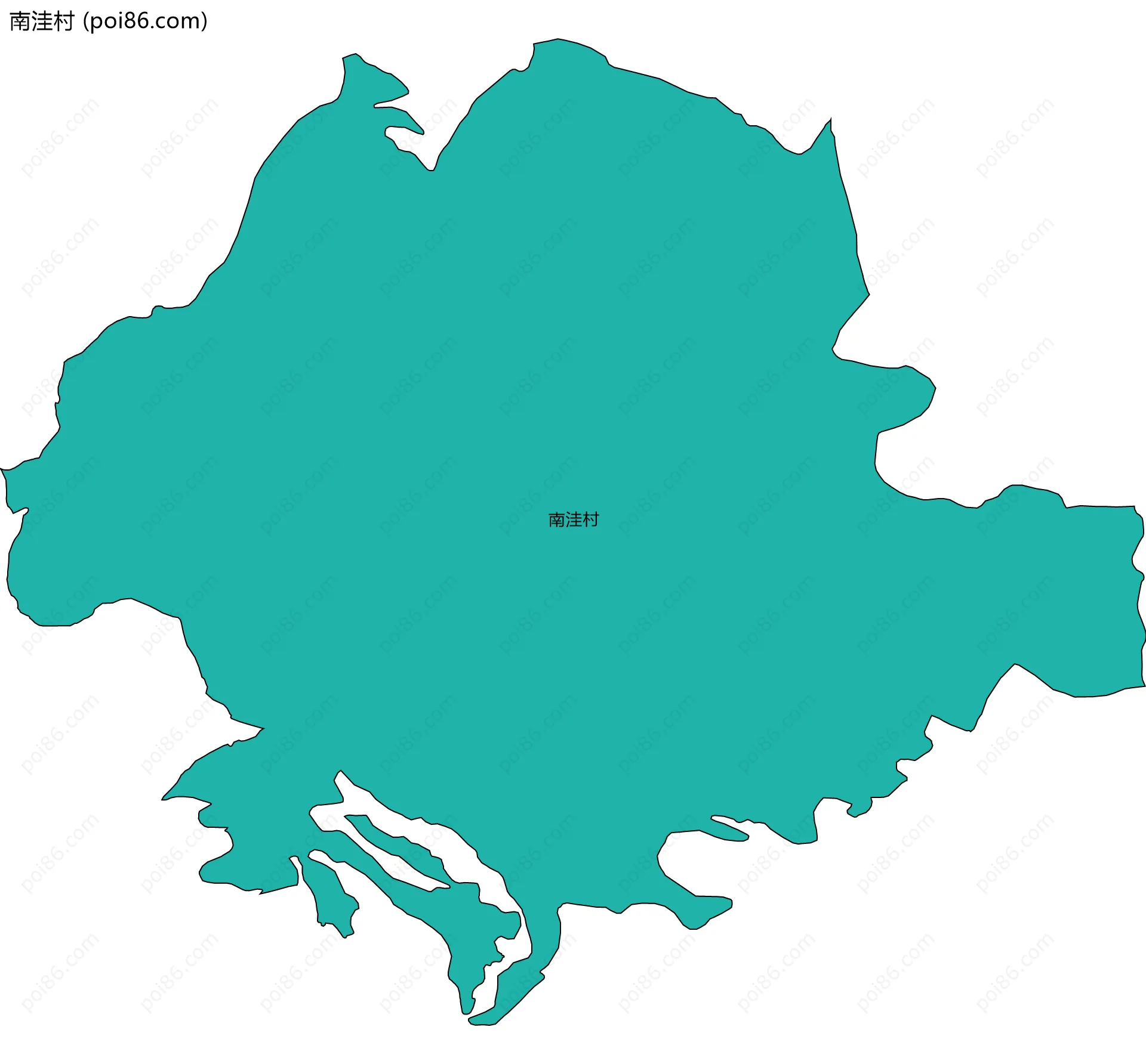 南洼村边界地图