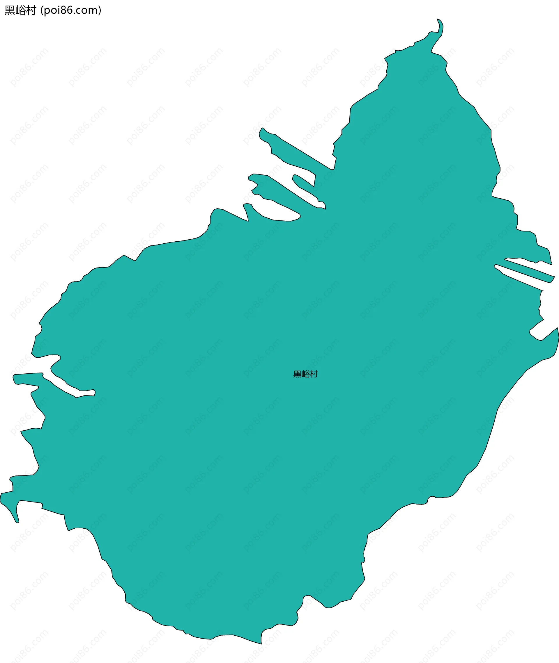 黑峪村边界地图