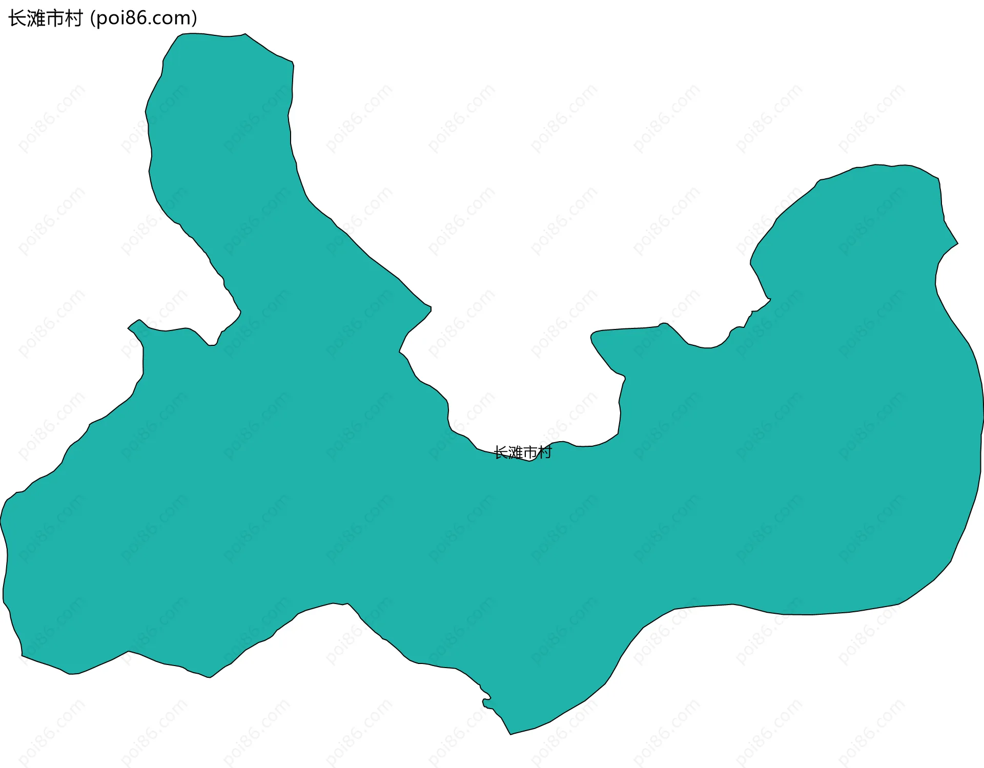 长滩市村边界地图