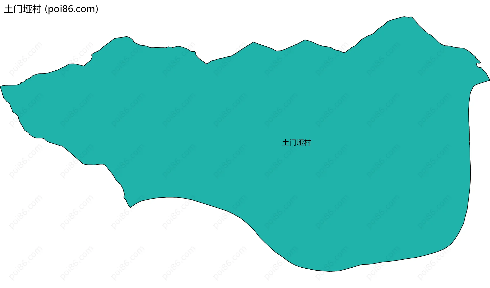 土门垭村边界地图