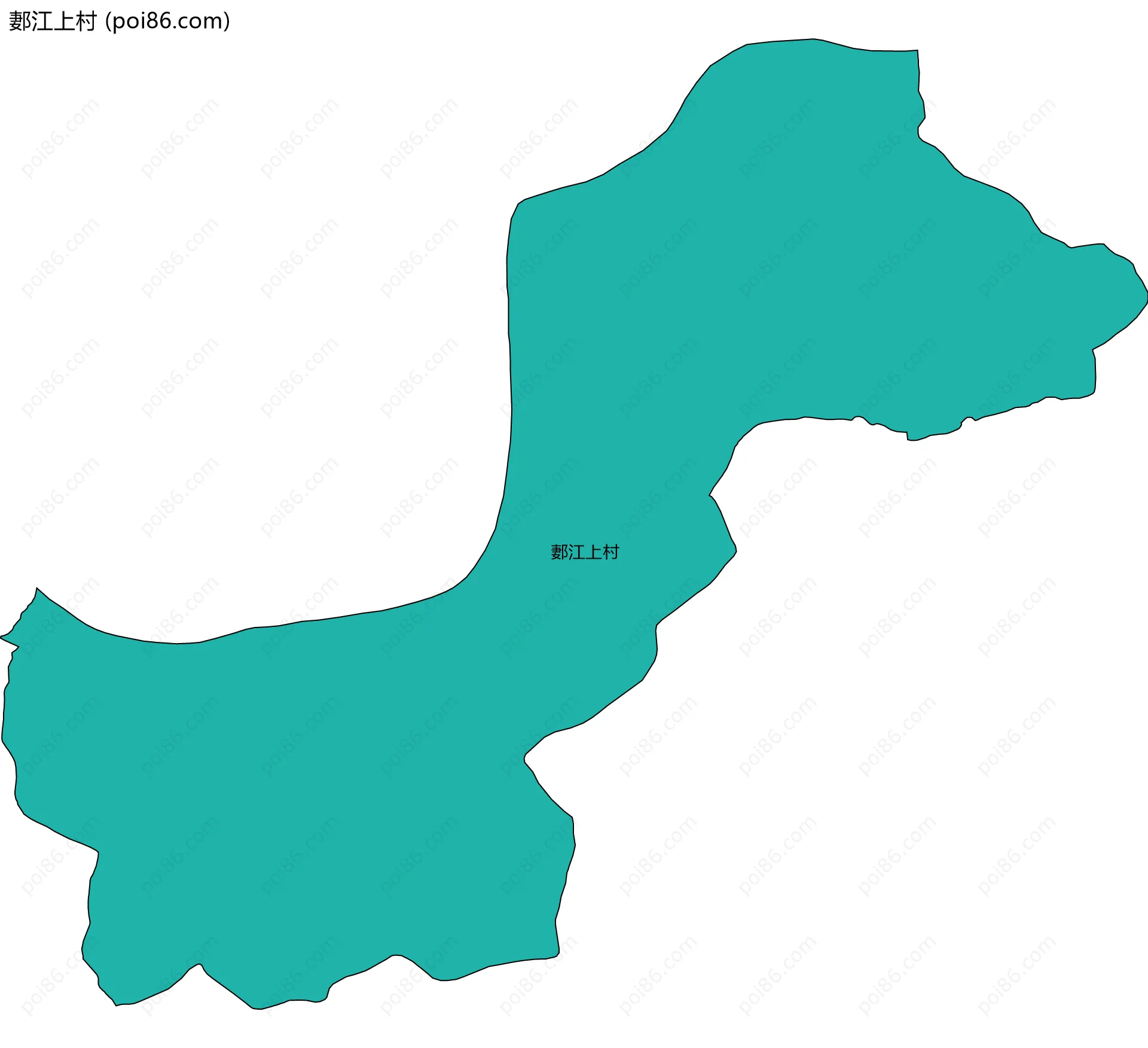 郪江上村边界地图