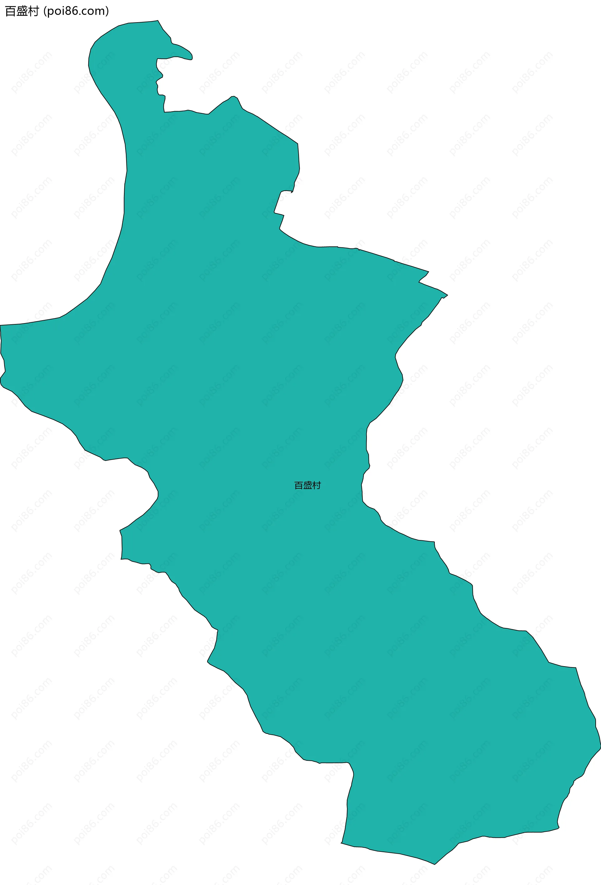 百盛村边界地图