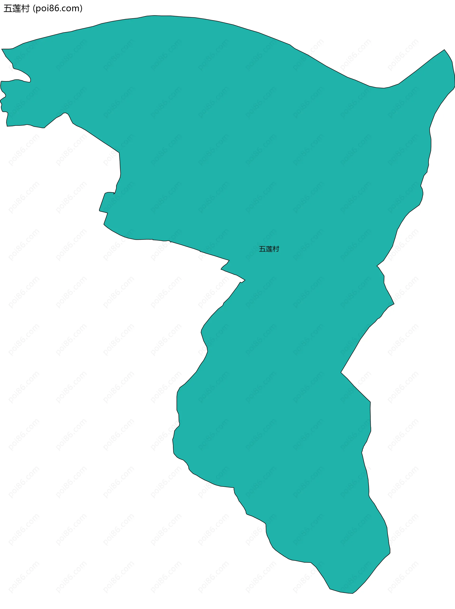 五莲村边界地图