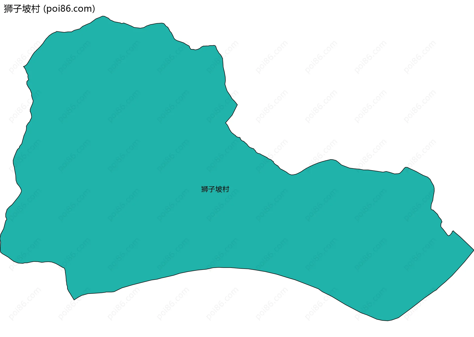 狮子坡村边界地图