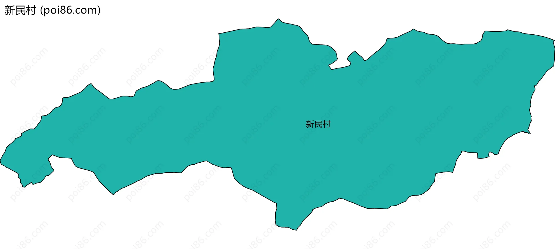 新民村边界地图