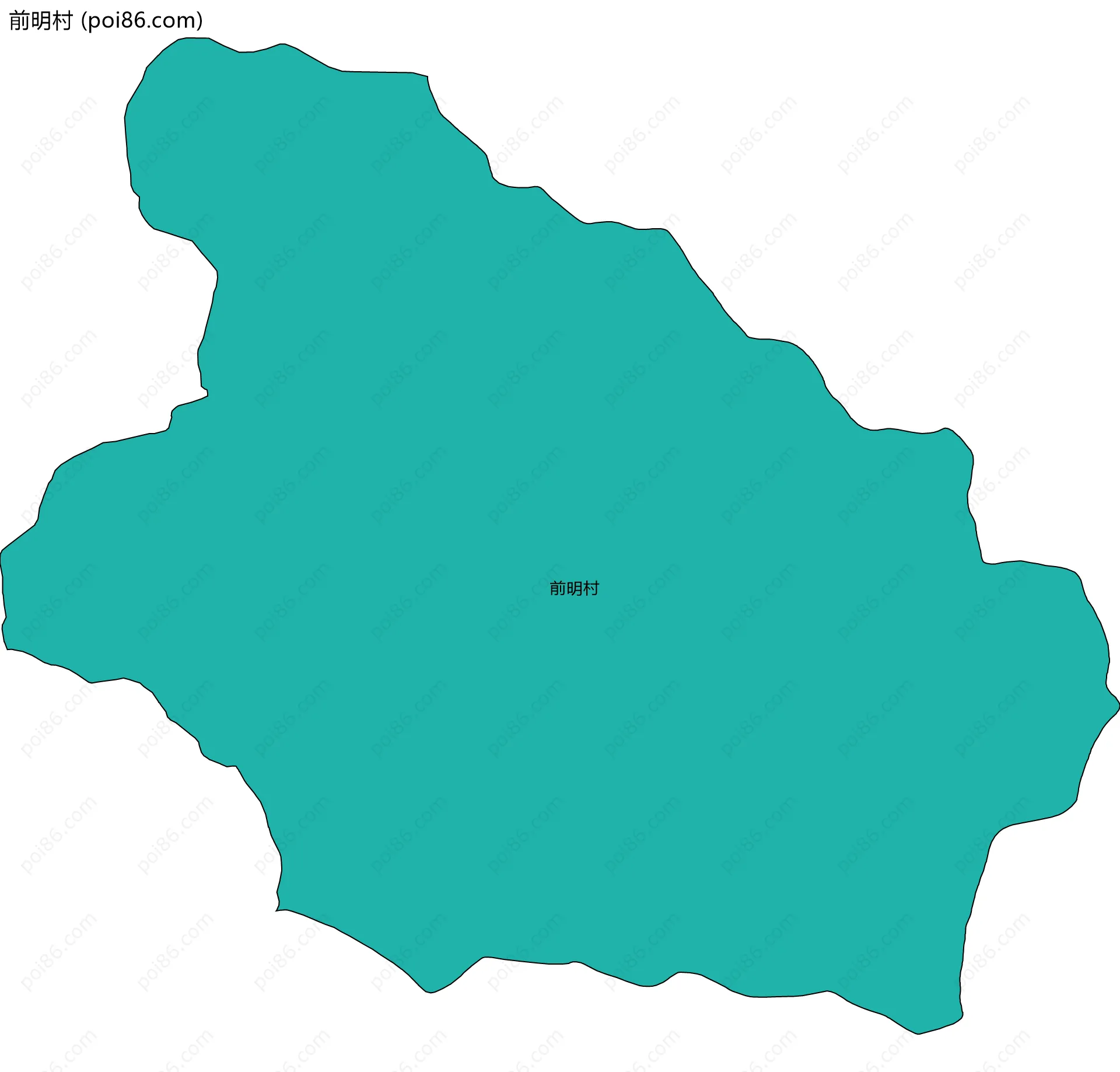 前明村边界地图