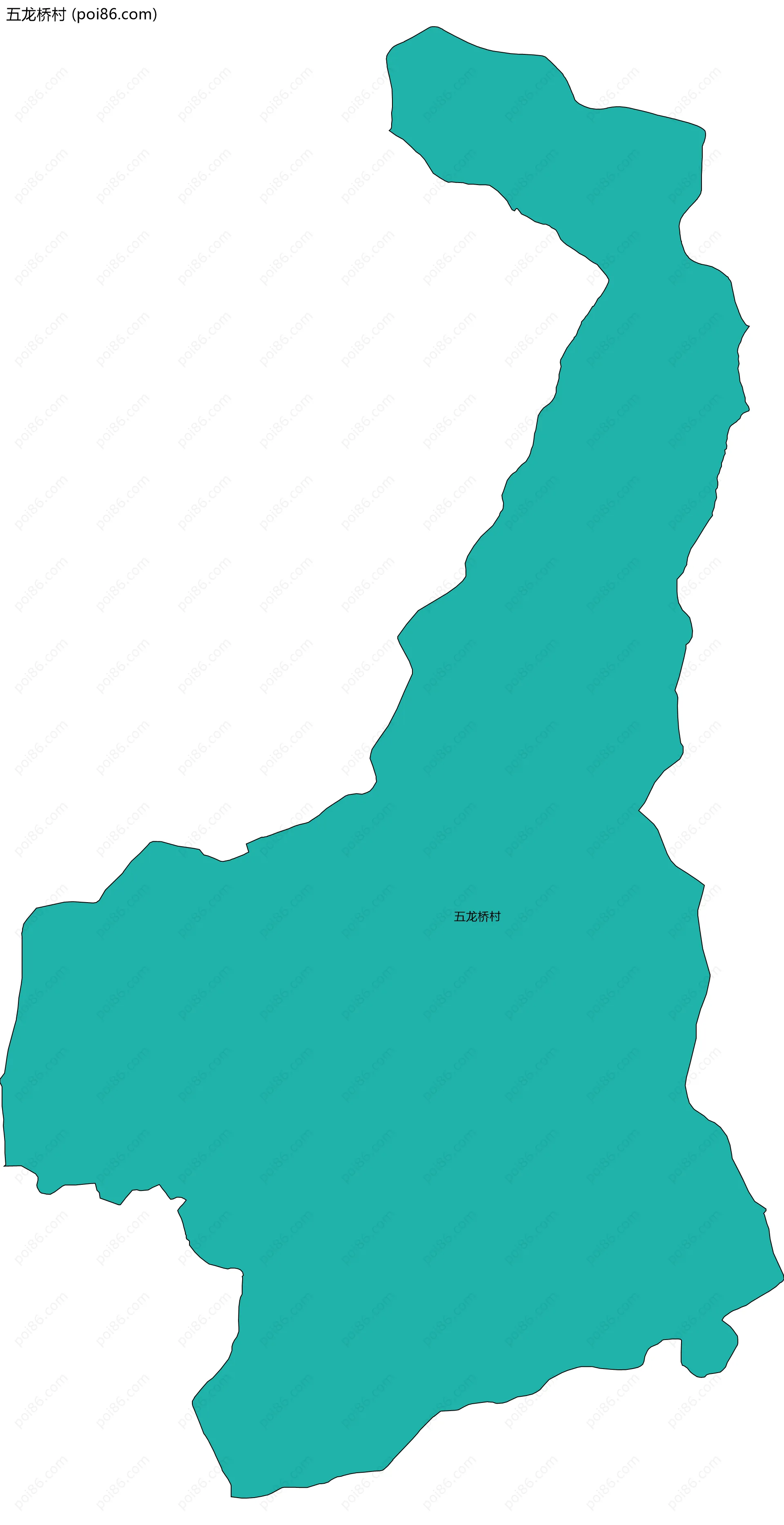 五龙桥村边界地图