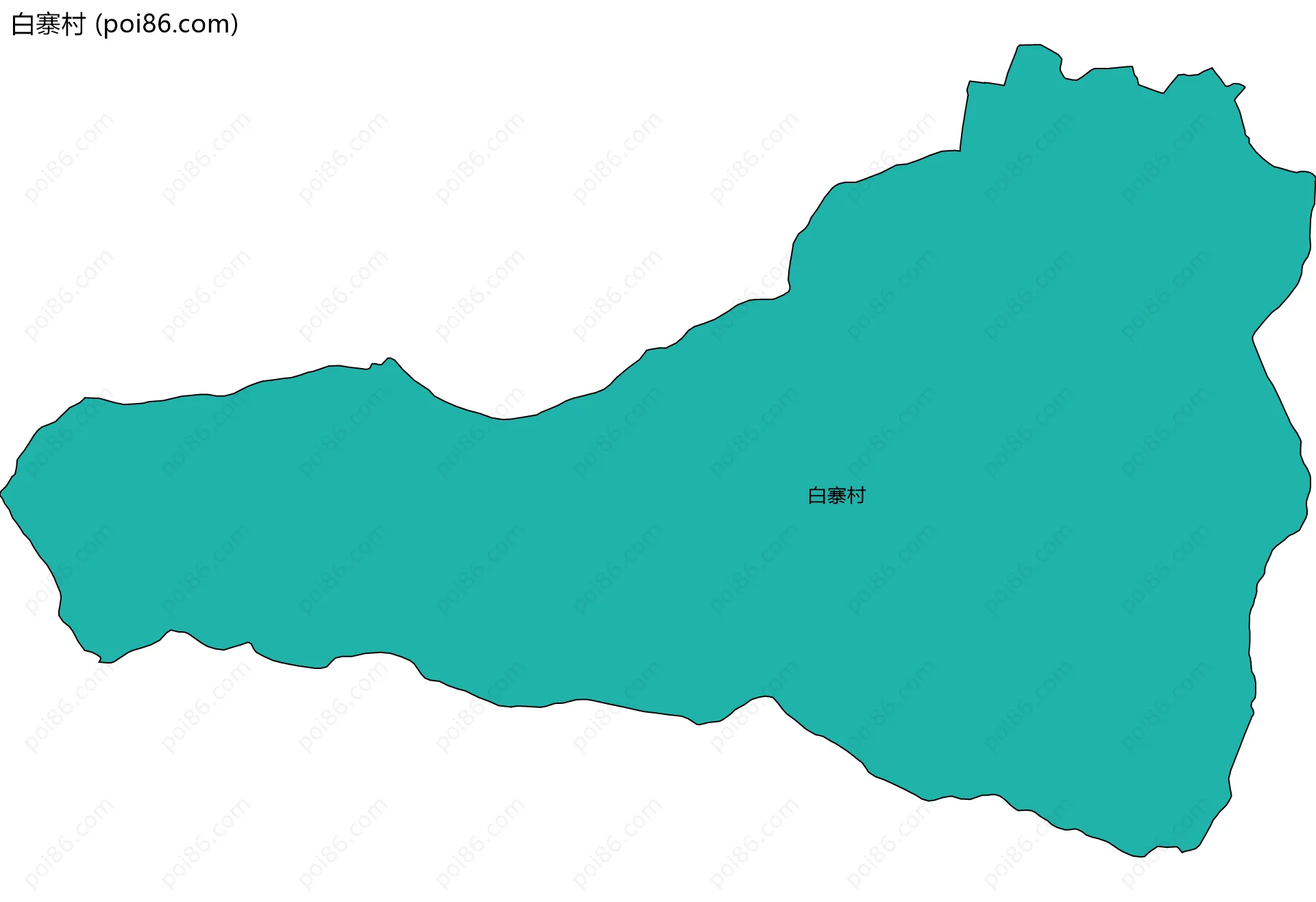 白寨村边界地图