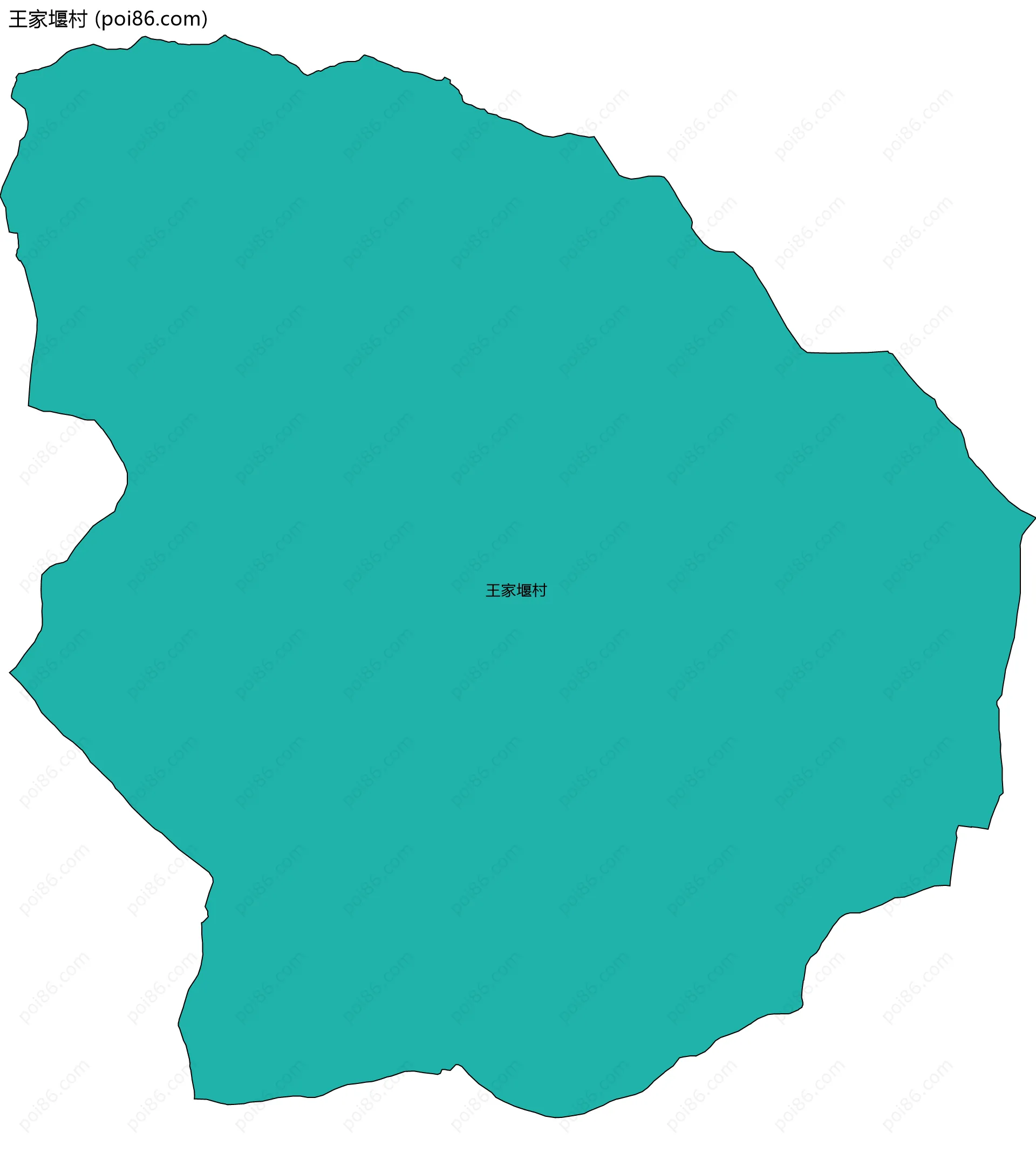 王家堰村边界地图