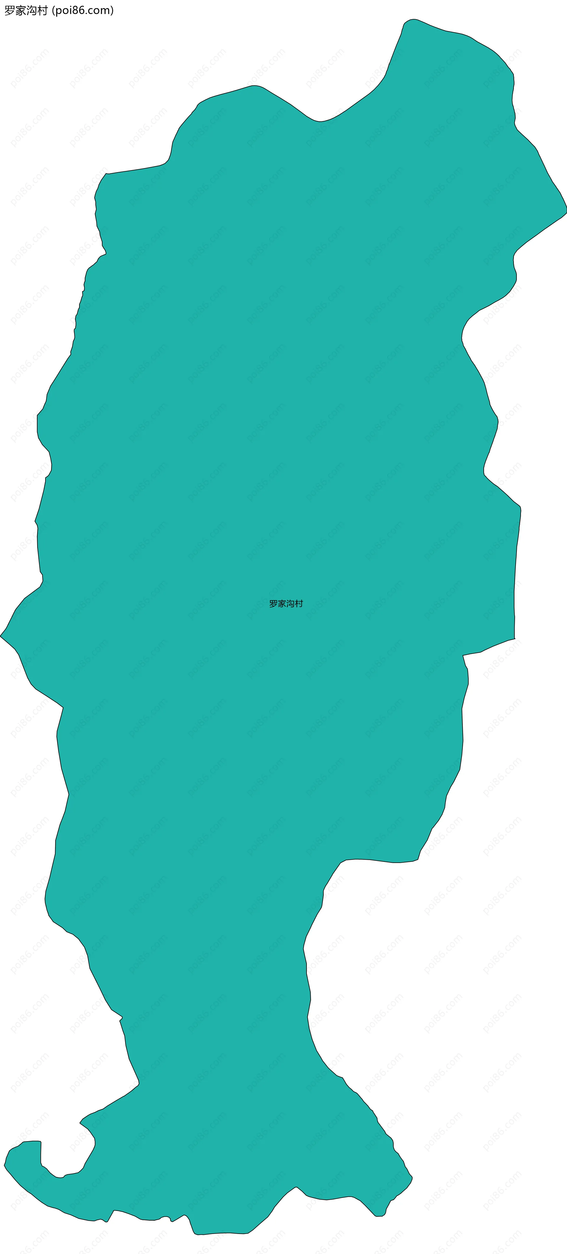 罗家沟村边界地图