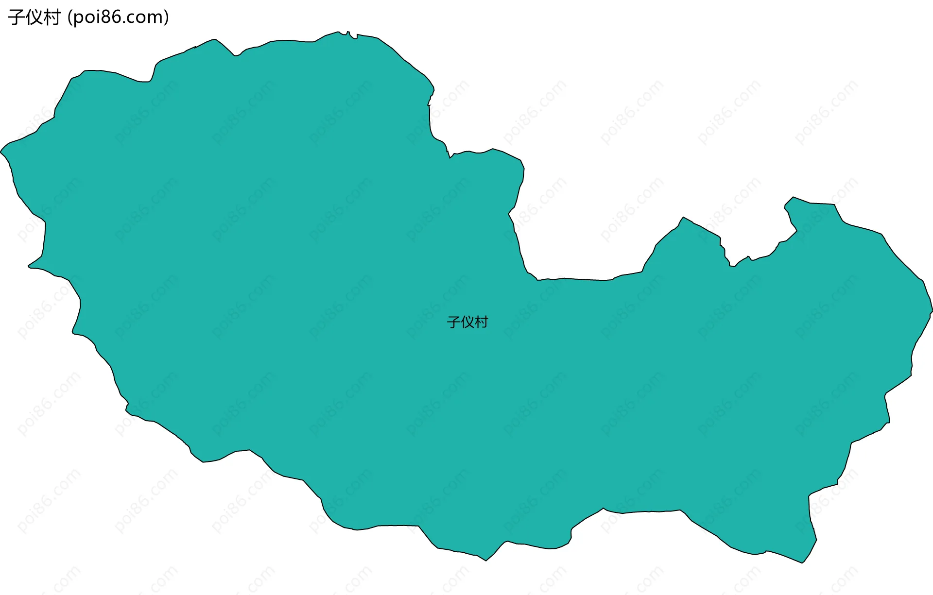 子仪村边界地图
